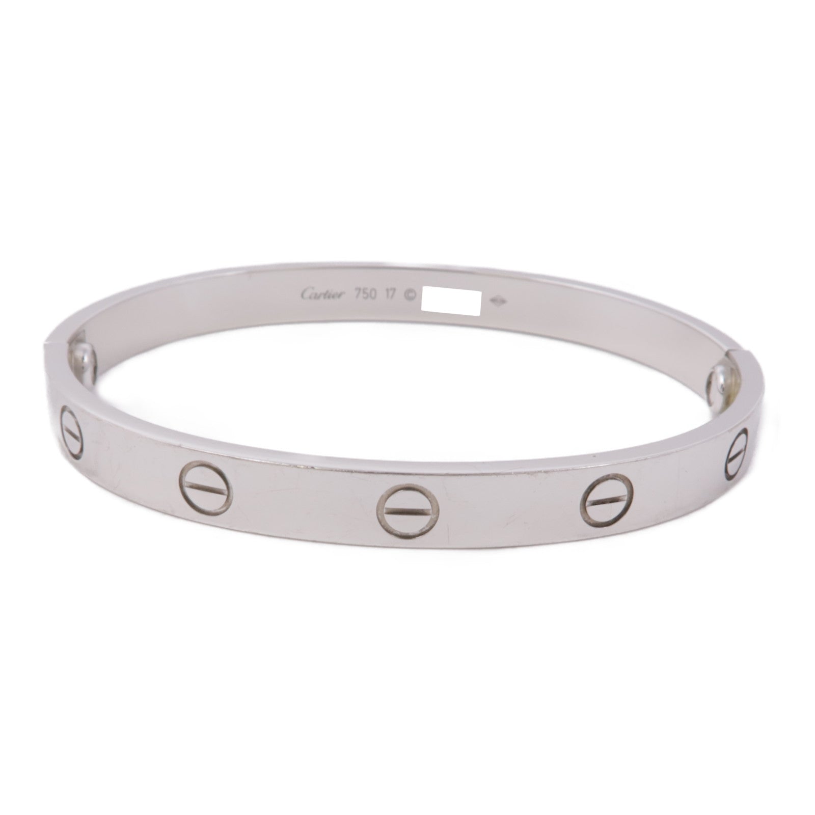 CARTIER 【激減優惠】18K白金Love Bracelet手鐲Certier#17