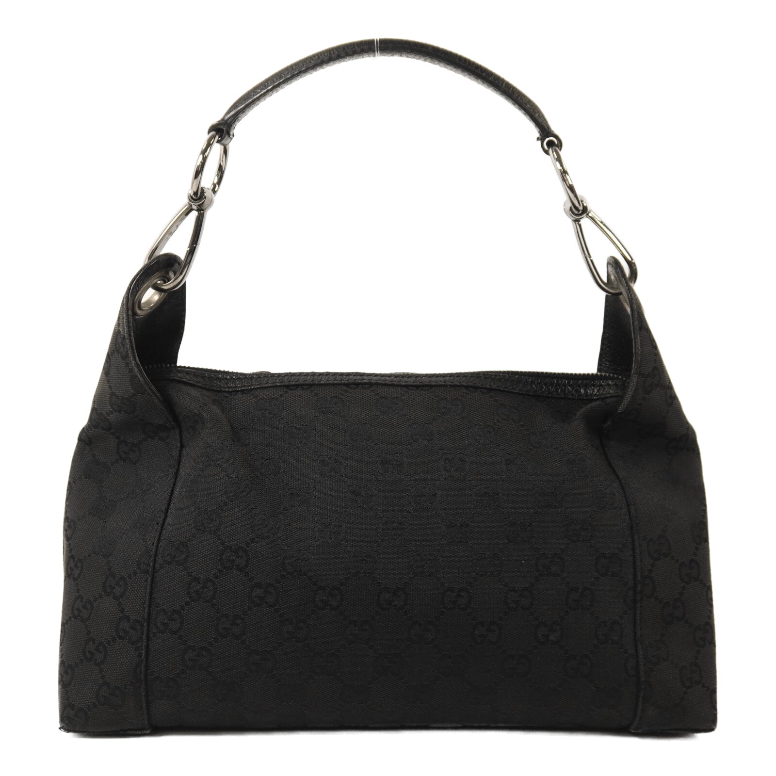 GUCCI 帆布Shoulder Bag銀扣肩背袋