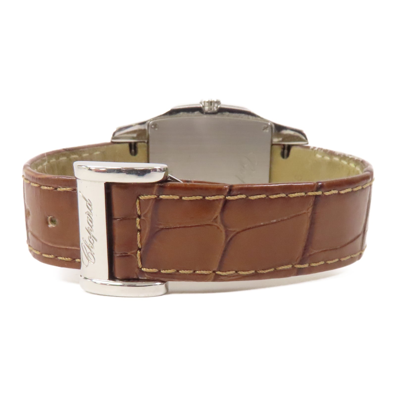 Chopard Two O Ten皮革/不鏽鋼手錶石英機芯啡色