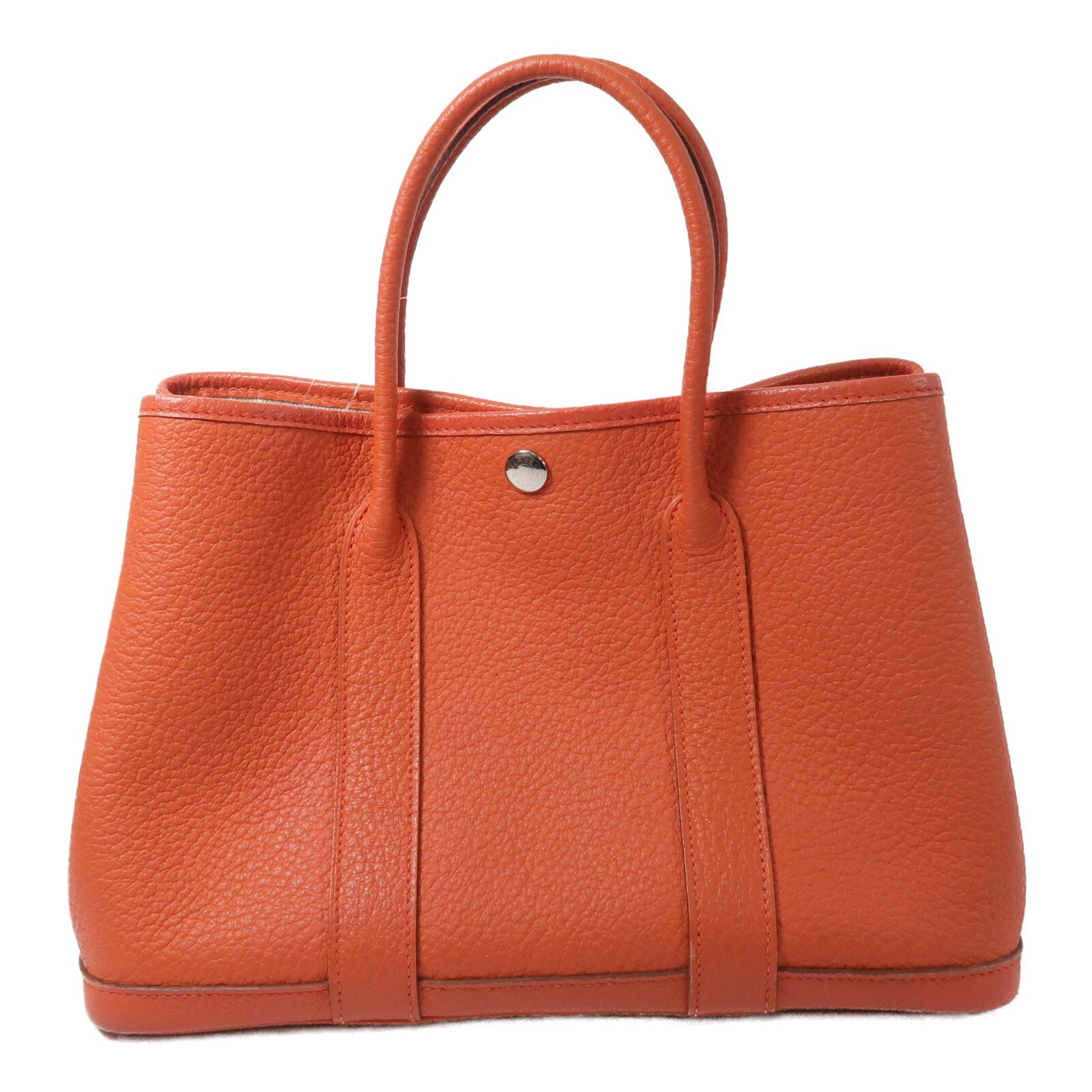 HERMES Negonda皮革Garden Party TPM手挽袋Orange