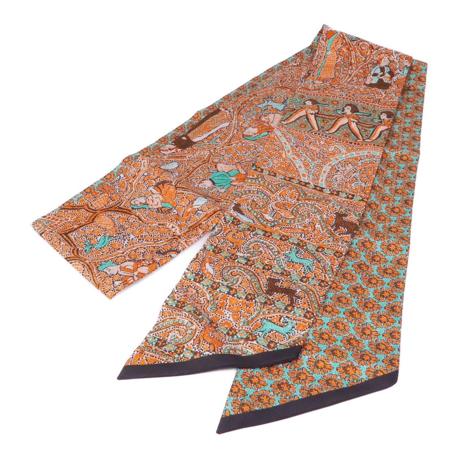 HERMES 絲質Maxi Twilly絲巾