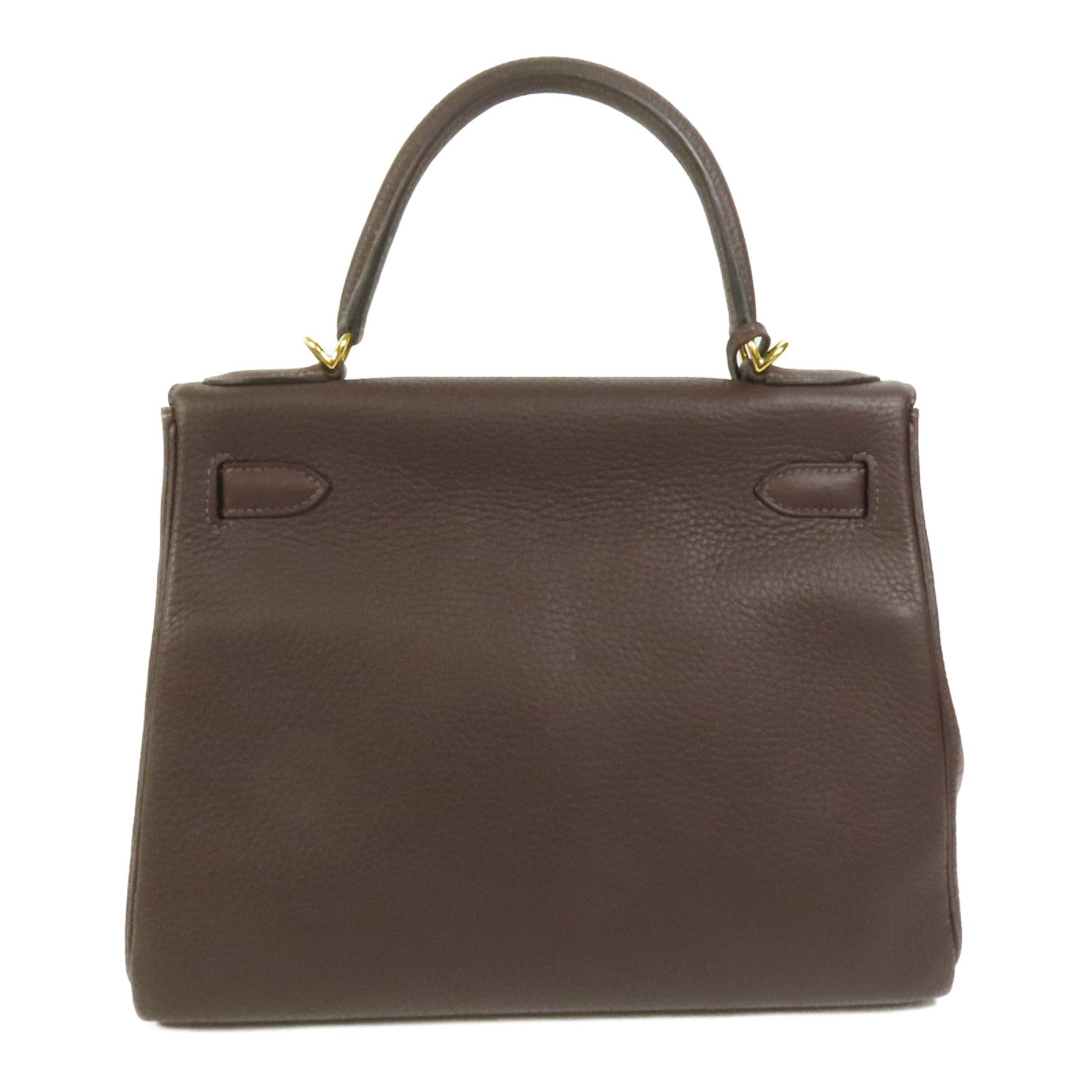 HERMES Togo皮革Kelly 28金扣手挽肩背兩用袋Rouge Sellier