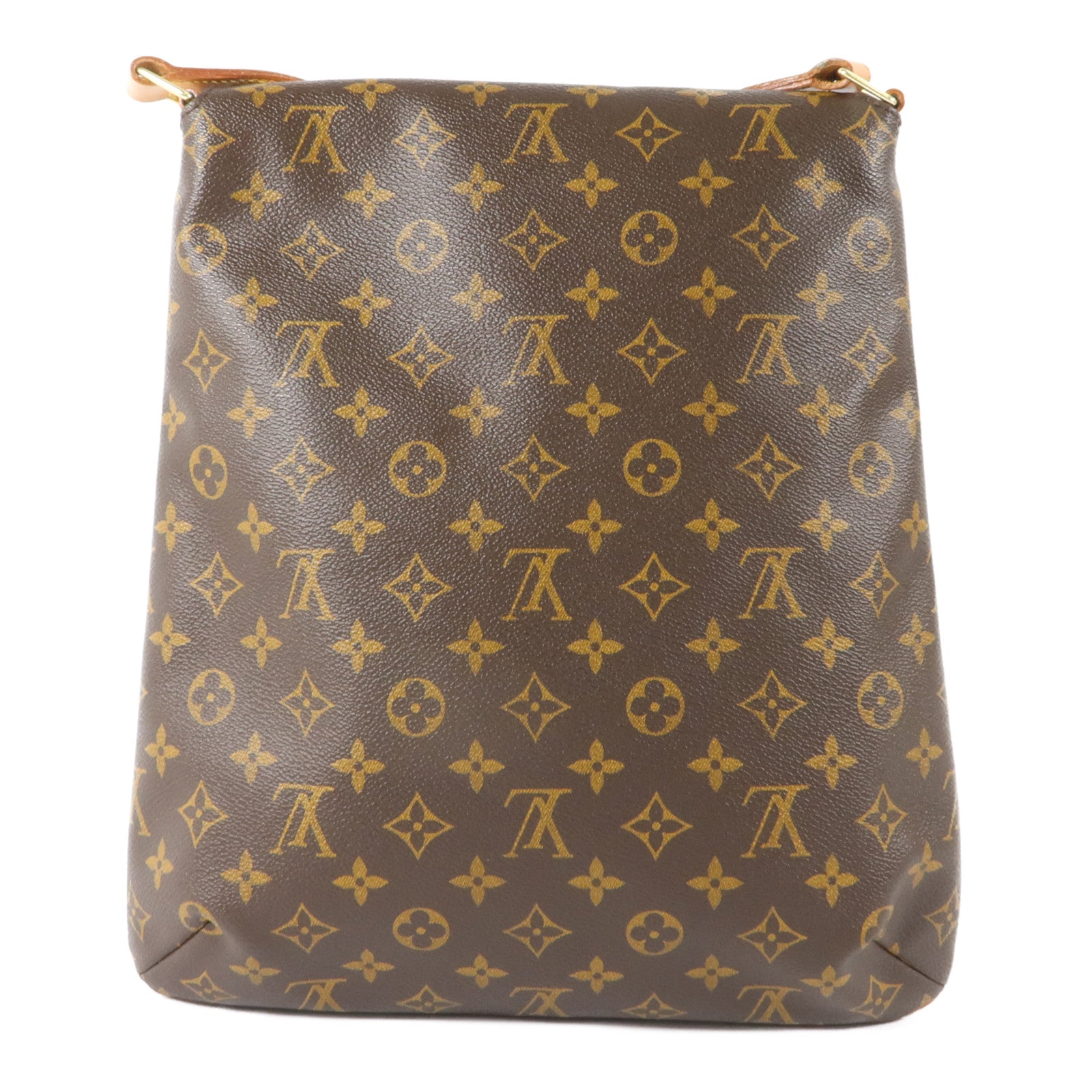 LOUIS VUITTON Monogram Musette Salsa金扣肩背袋棕色