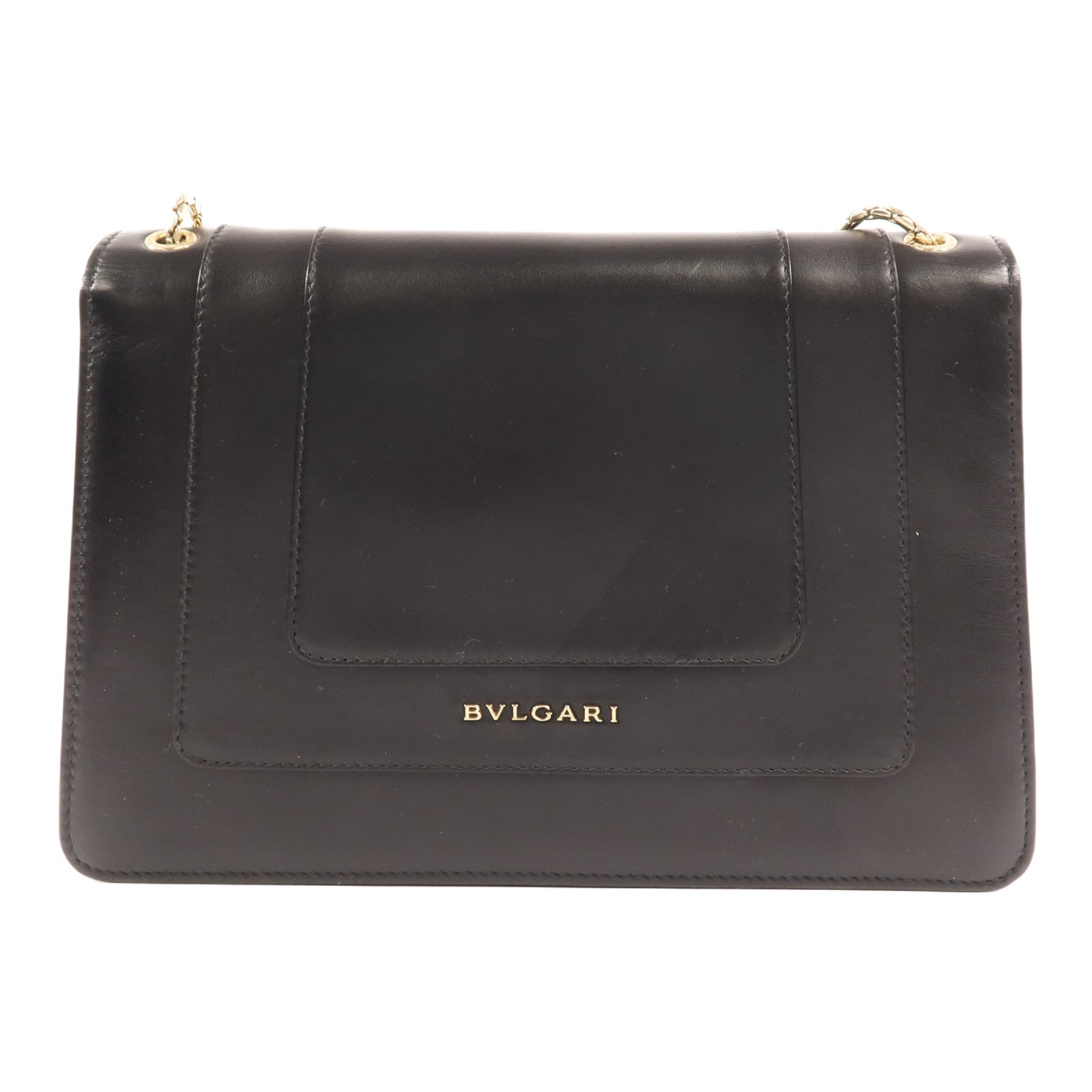 BVLGARI 牛皮皮革Serpenti Forever金扣鏈帶肩背袋