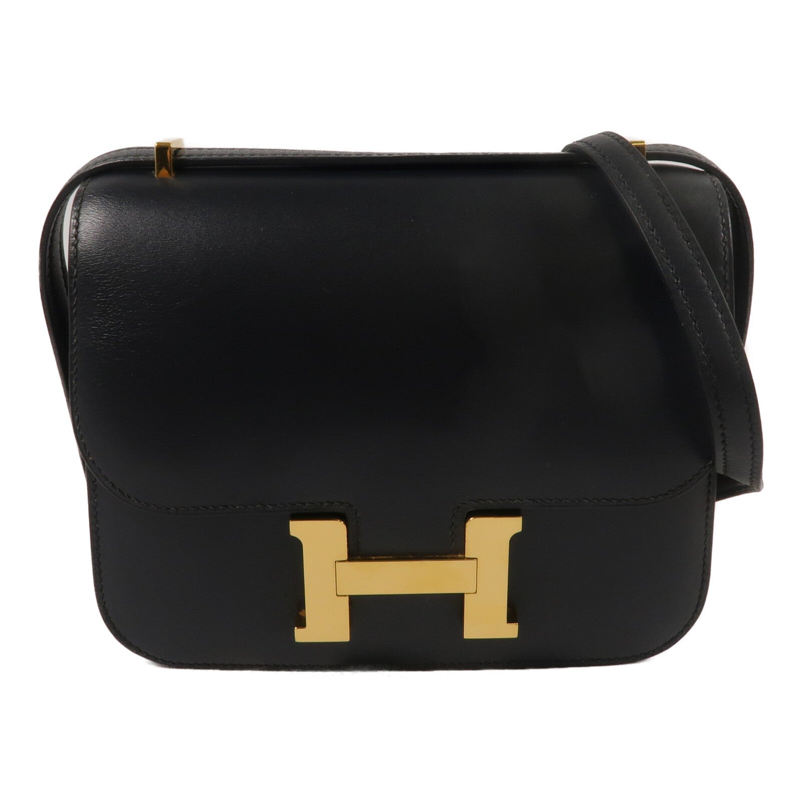 HERMES Swift皮革Constance Mini肩背袋Noir