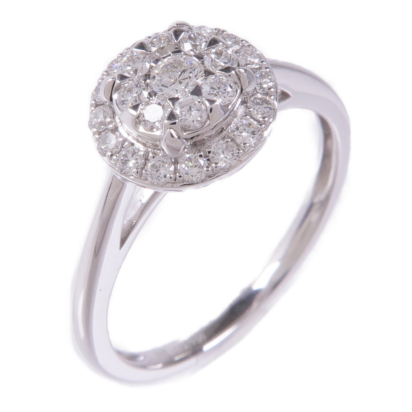 JEWELRY Diamond Ring 18K White Gold US#6.75