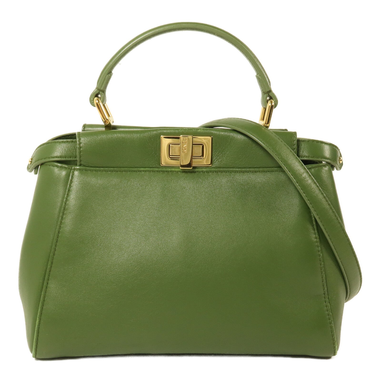 FENDI 羊皮皮革Peekaboo Mini手挽肩背兩用袋