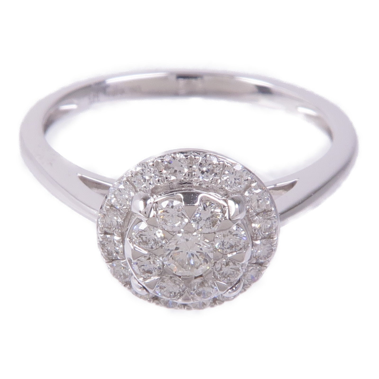 JEWELRY Diamond Ring 18K White Gold US#6.75