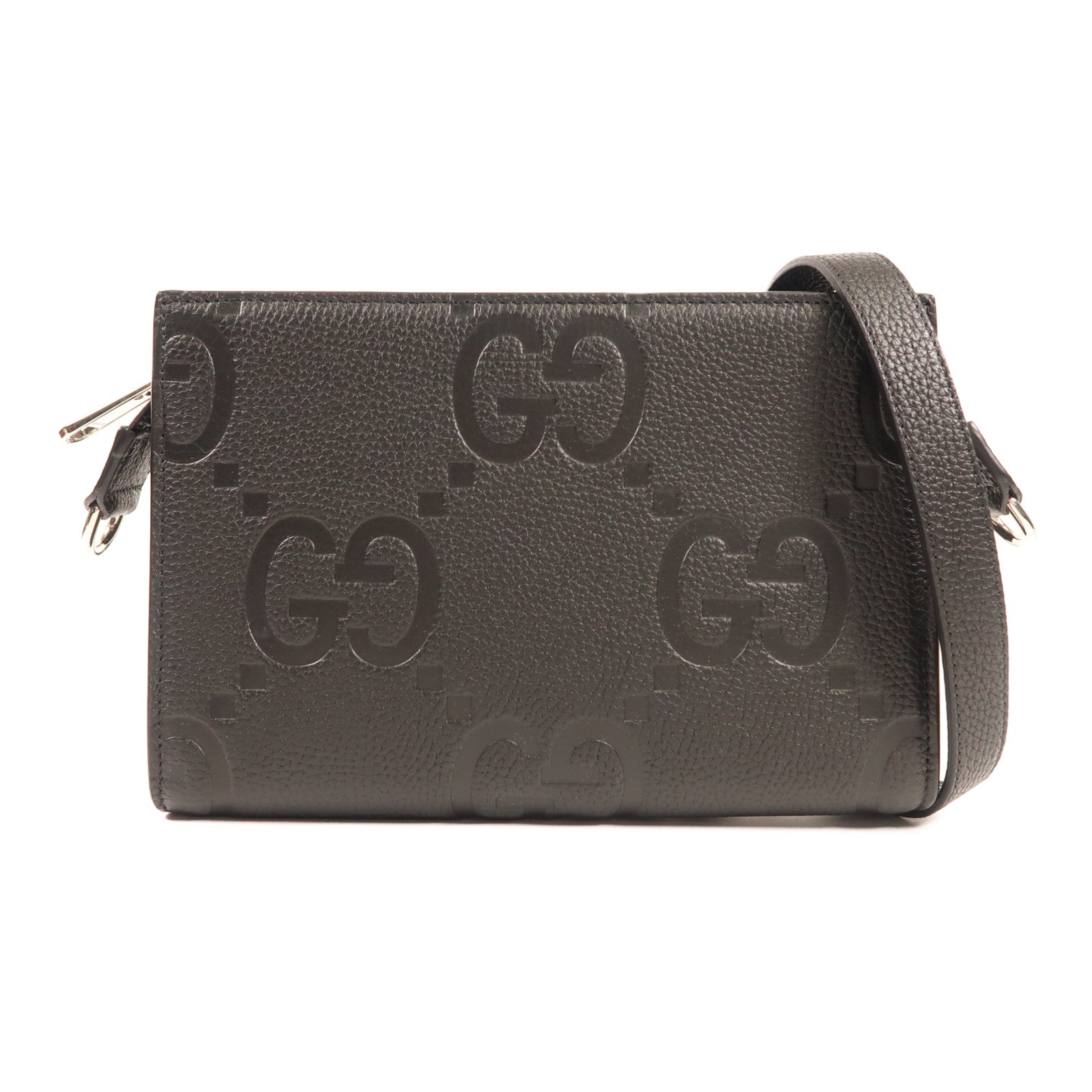 GUCCI 【激減優惠】牛皮皮革GG Jumbo Small Bag銀扣肩背袋