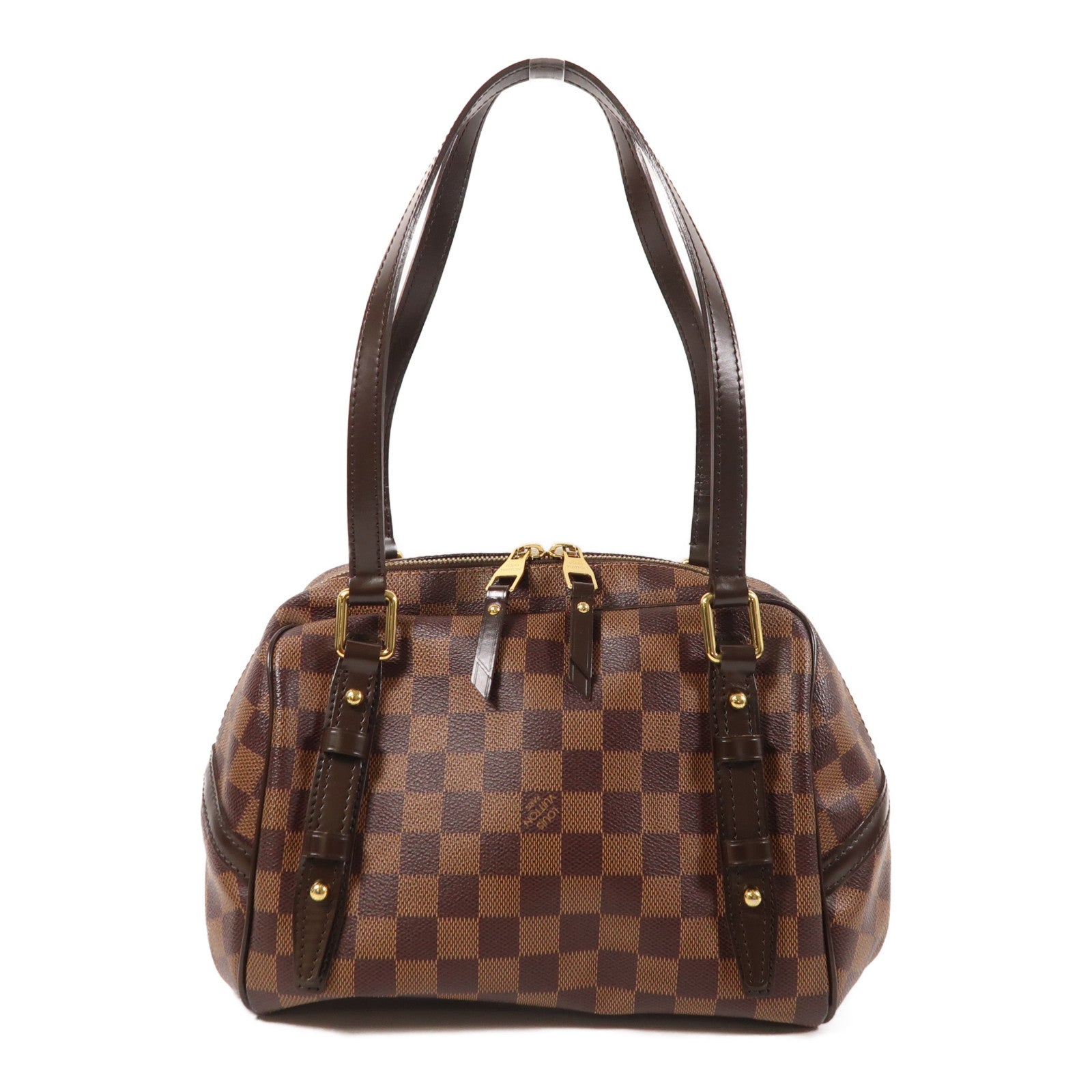 LOUIS VUITTON Damier Rivington金扣肩背袋