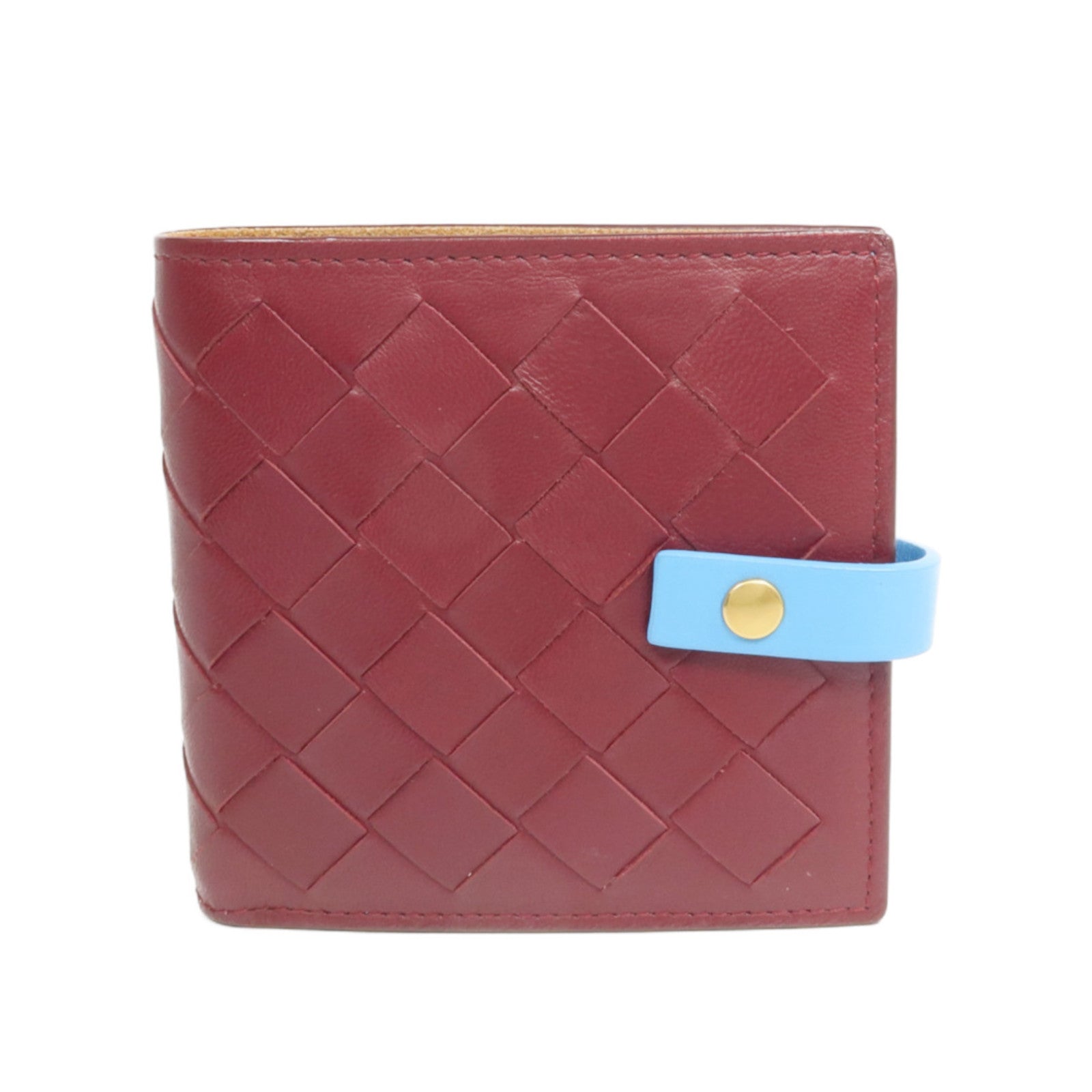 BOTTEGA VENETA 織紋皮革Wallet金扣錢包
