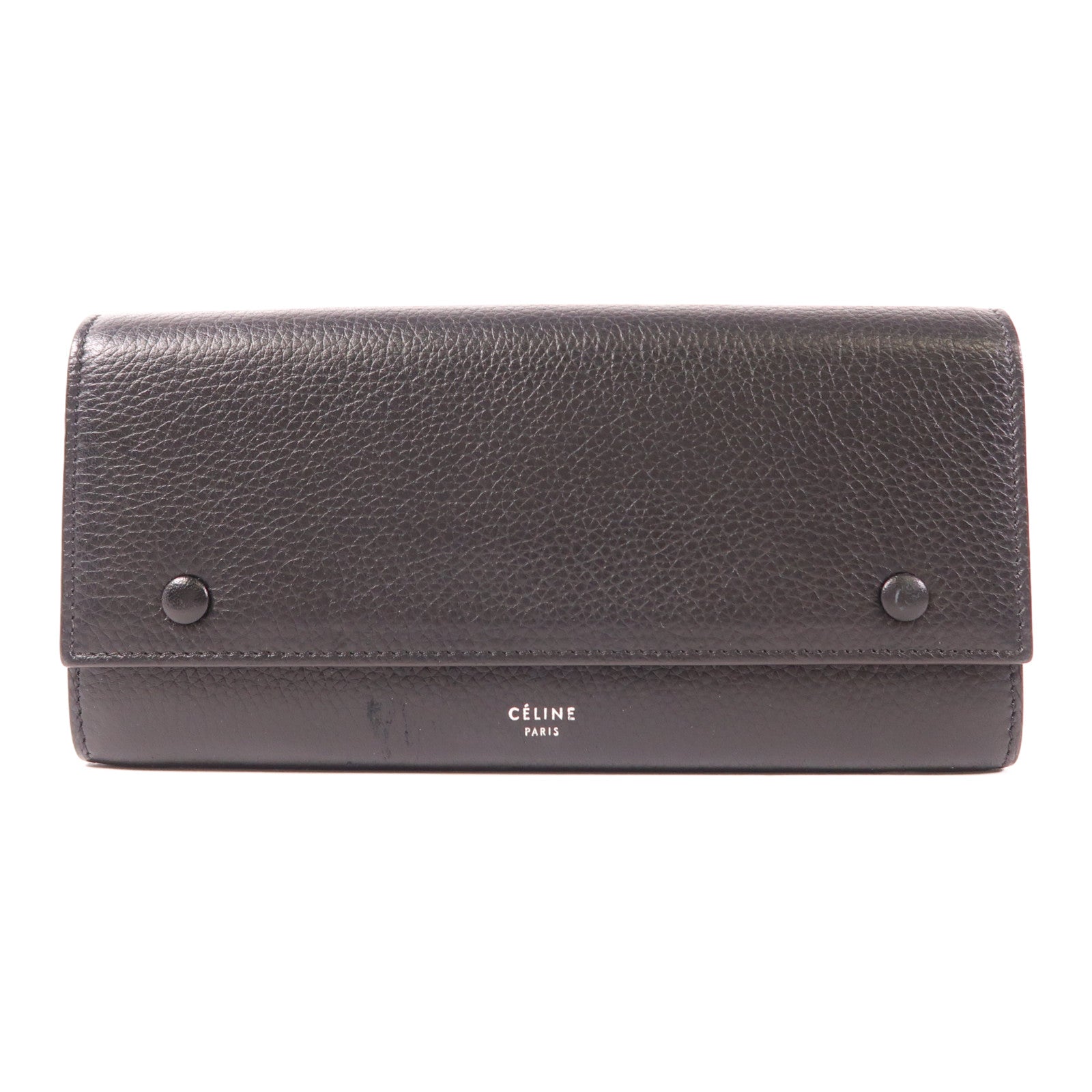 CELINE 【激減優惠】牛皮皮革Long Wallet銀扣長錢包