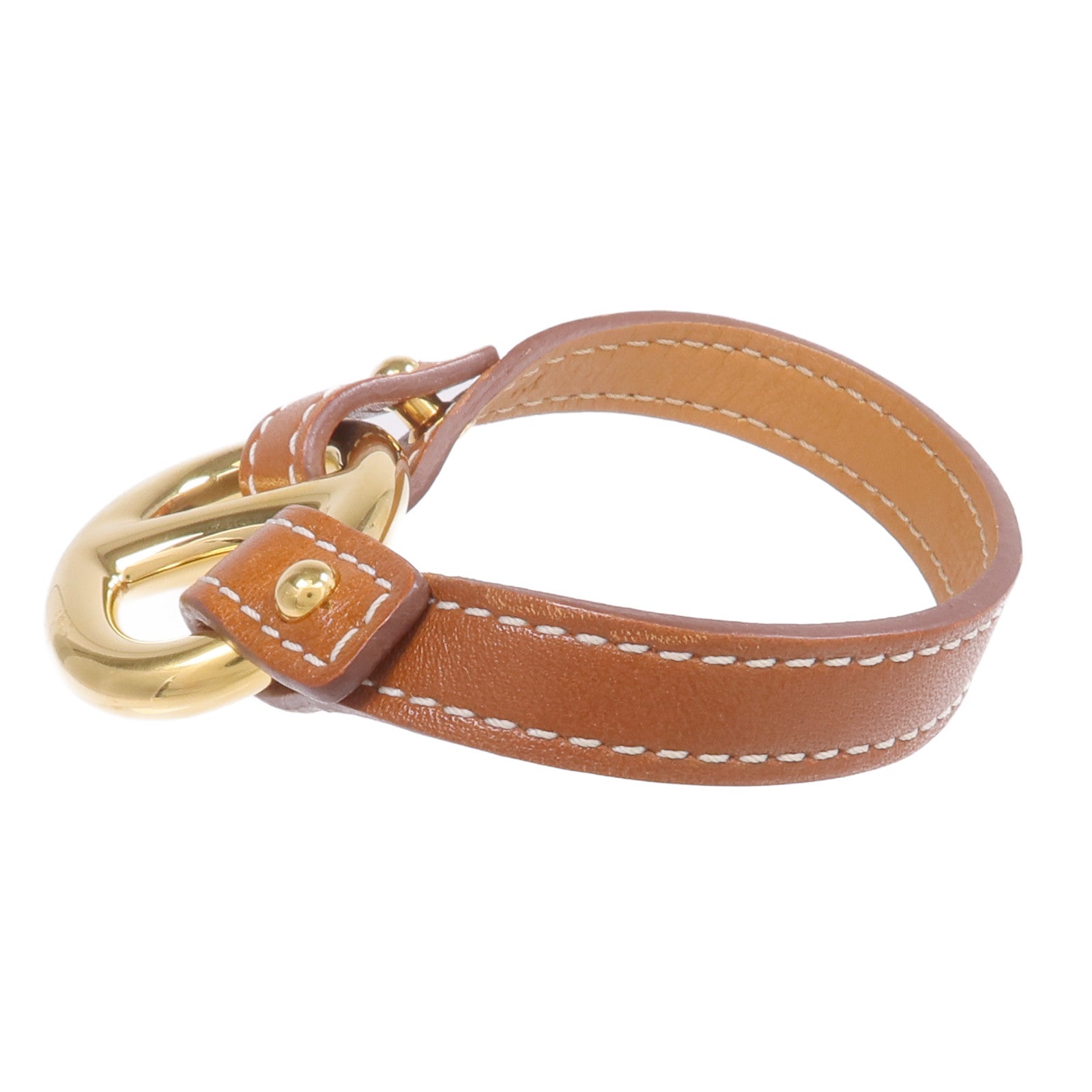HERMES Tadelakt皮革Granville金扣手鏈Gold