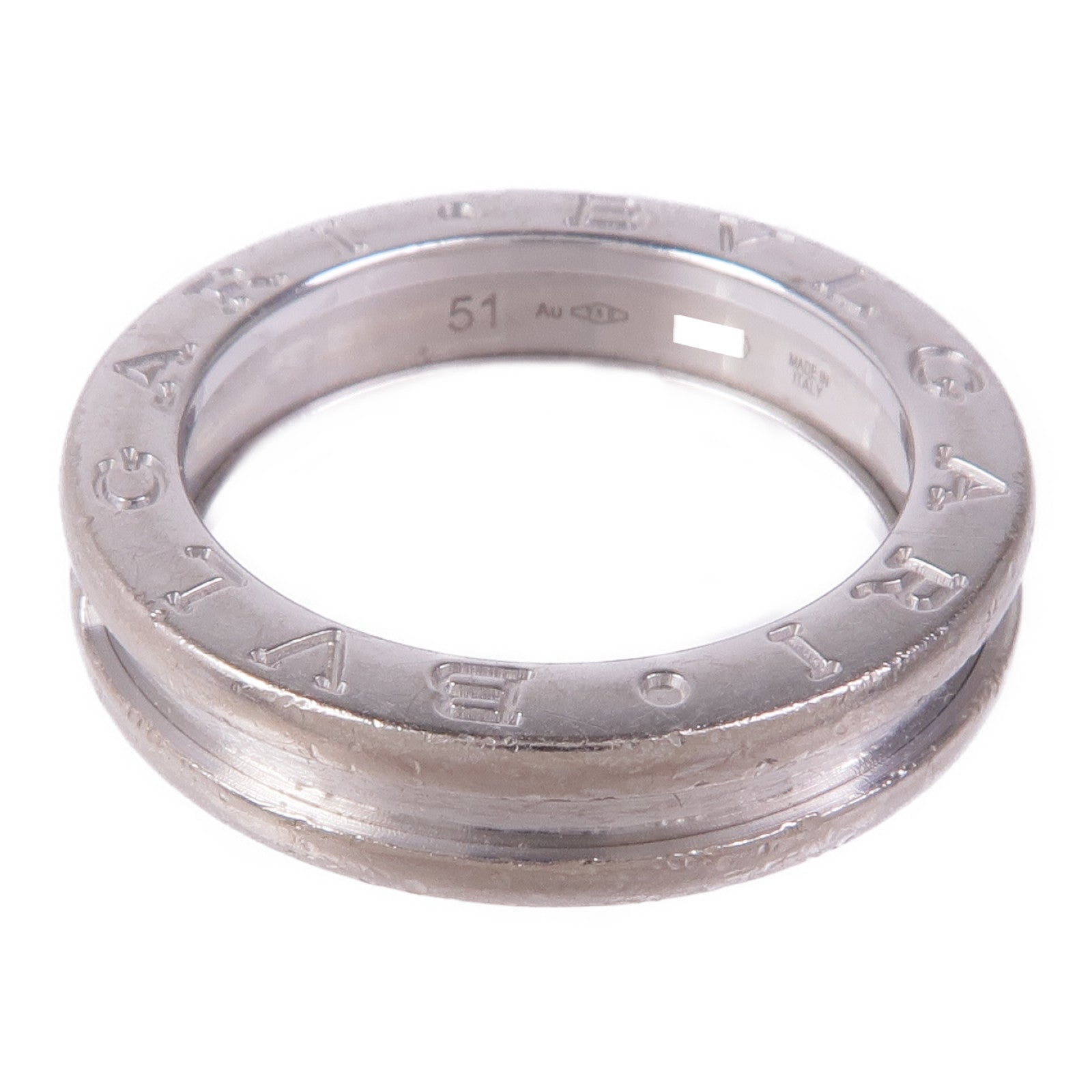 BVLGARI【激減優惠】 18K白金B-zero1 1 Band戒指Bvlgari#51/US#5.5