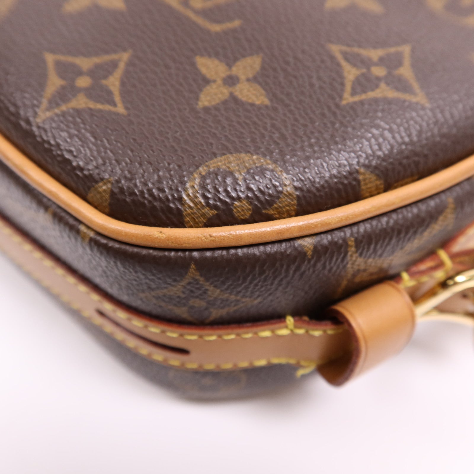 LOUIS VUITTON Monogram Boite Chapeau Souple金扣肩背袋棕色