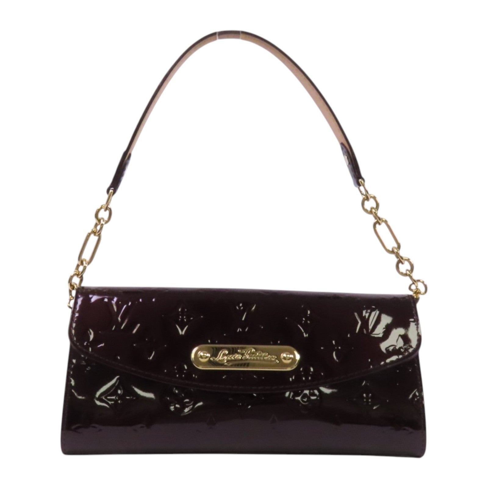 LOUIS VUITTON Monogram Vernis Sunset Boulevard金扣肩背袋