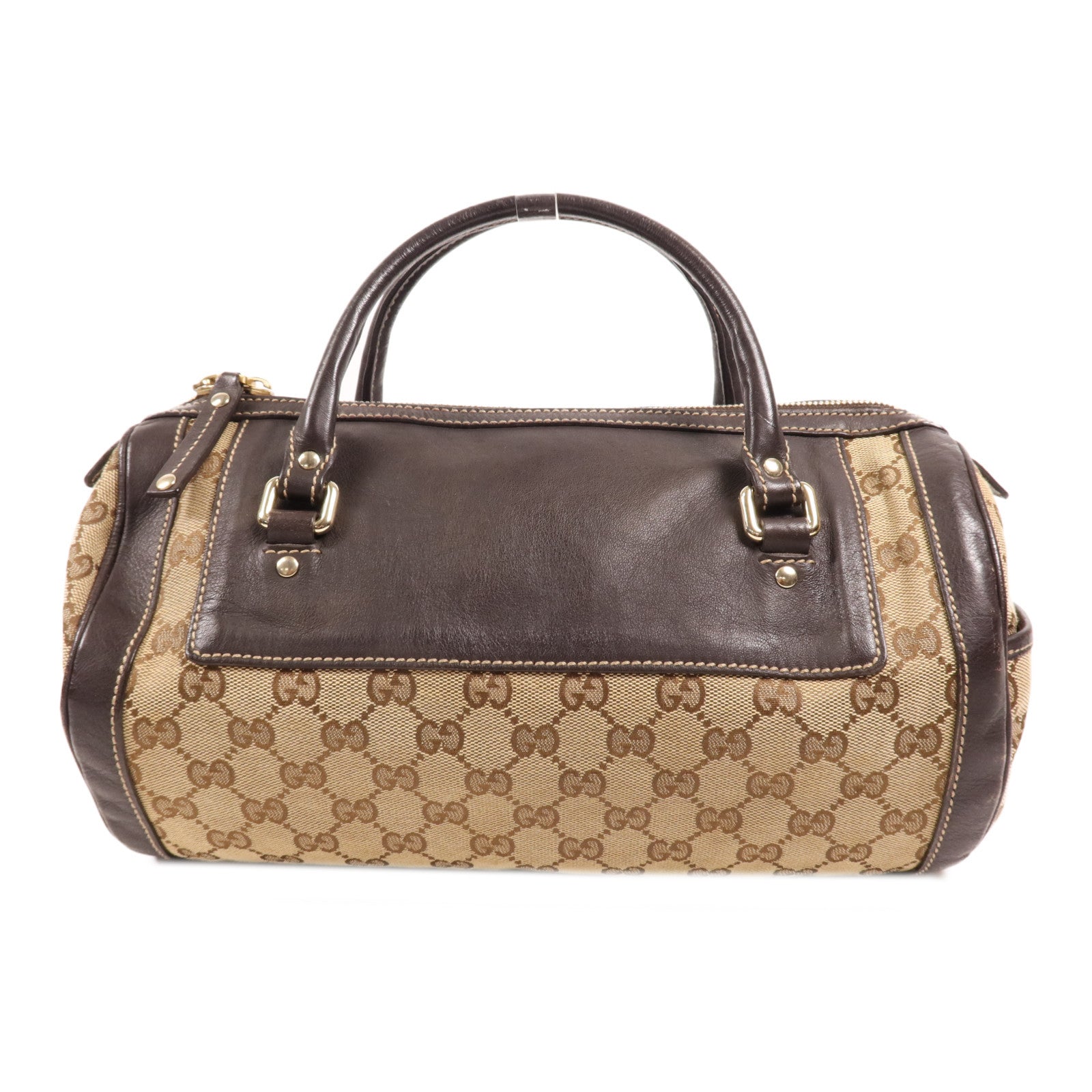 GUCCI 帆布Trophy金扣手挽袋