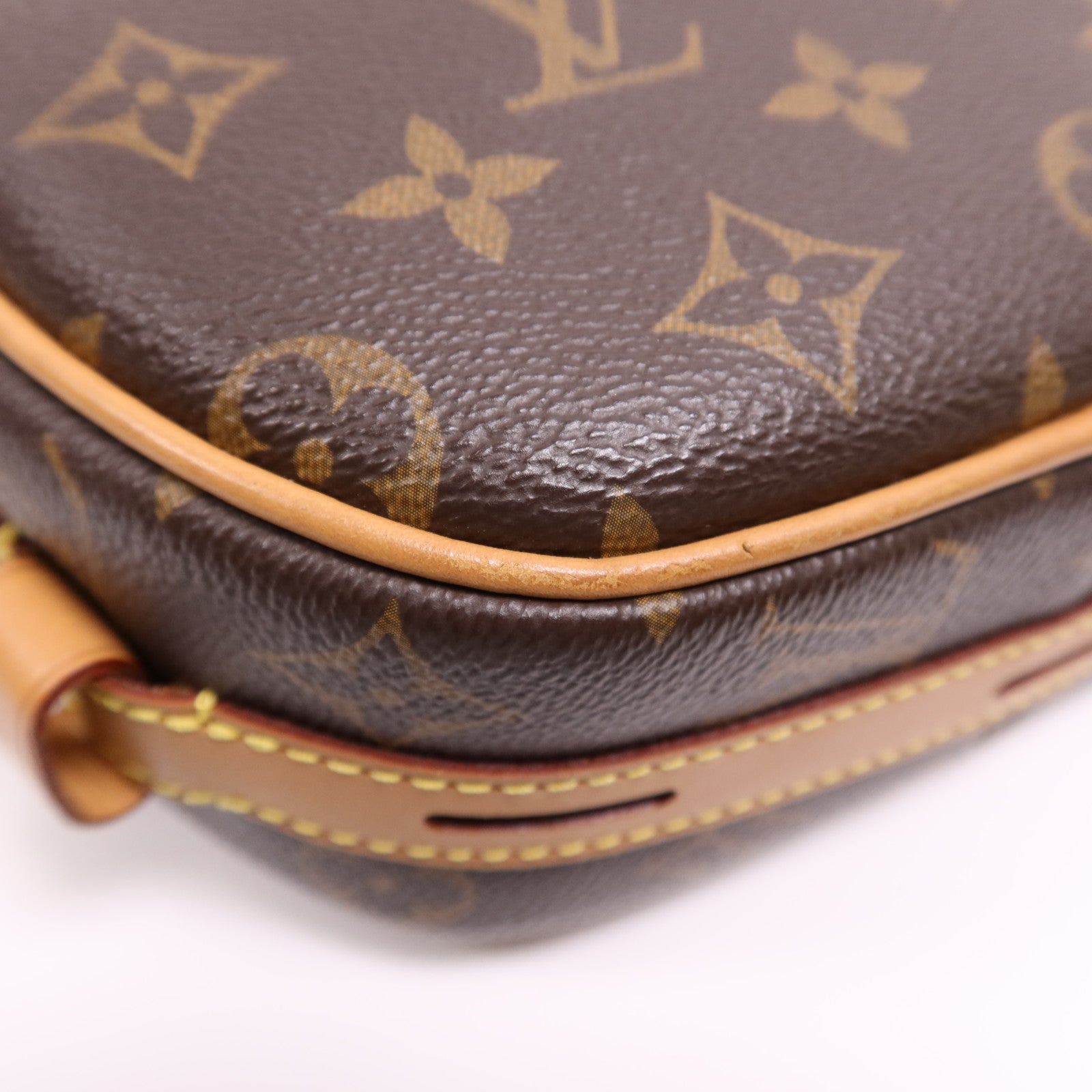 LOUIS VUITTON Monogram Boite Chapeau Souple金扣肩背袋棕色
