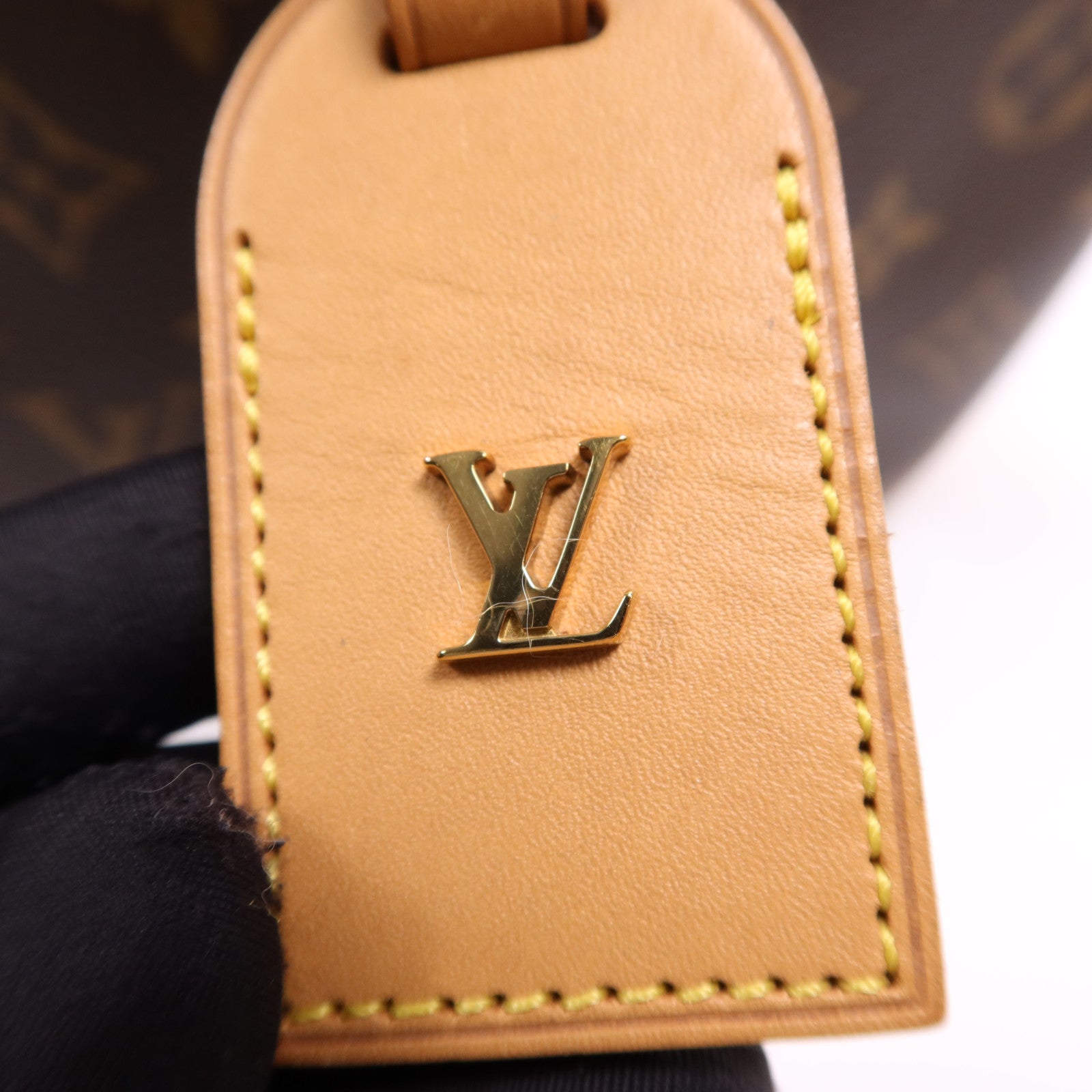LOUIS VUITTON Monogram Boite Chapeau Souple金扣肩背袋棕色