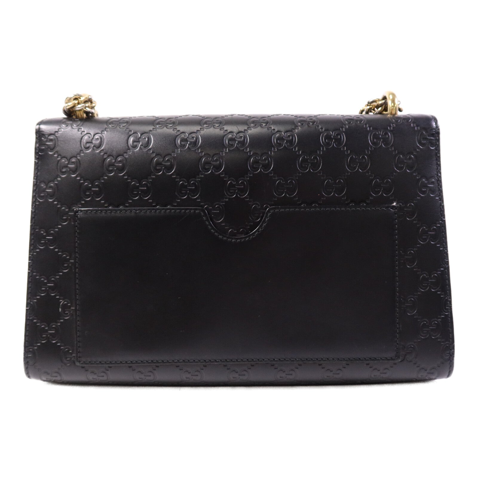 GUCCI 【激減優惠】牛皮皮革Padlock Medium金扣鏈帶肩背袋