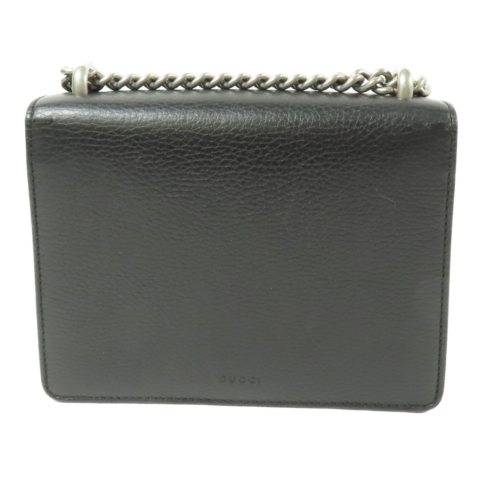GUCCI GG SHW Dionysus Chain Shoulder Bag Calfskin Leather Black