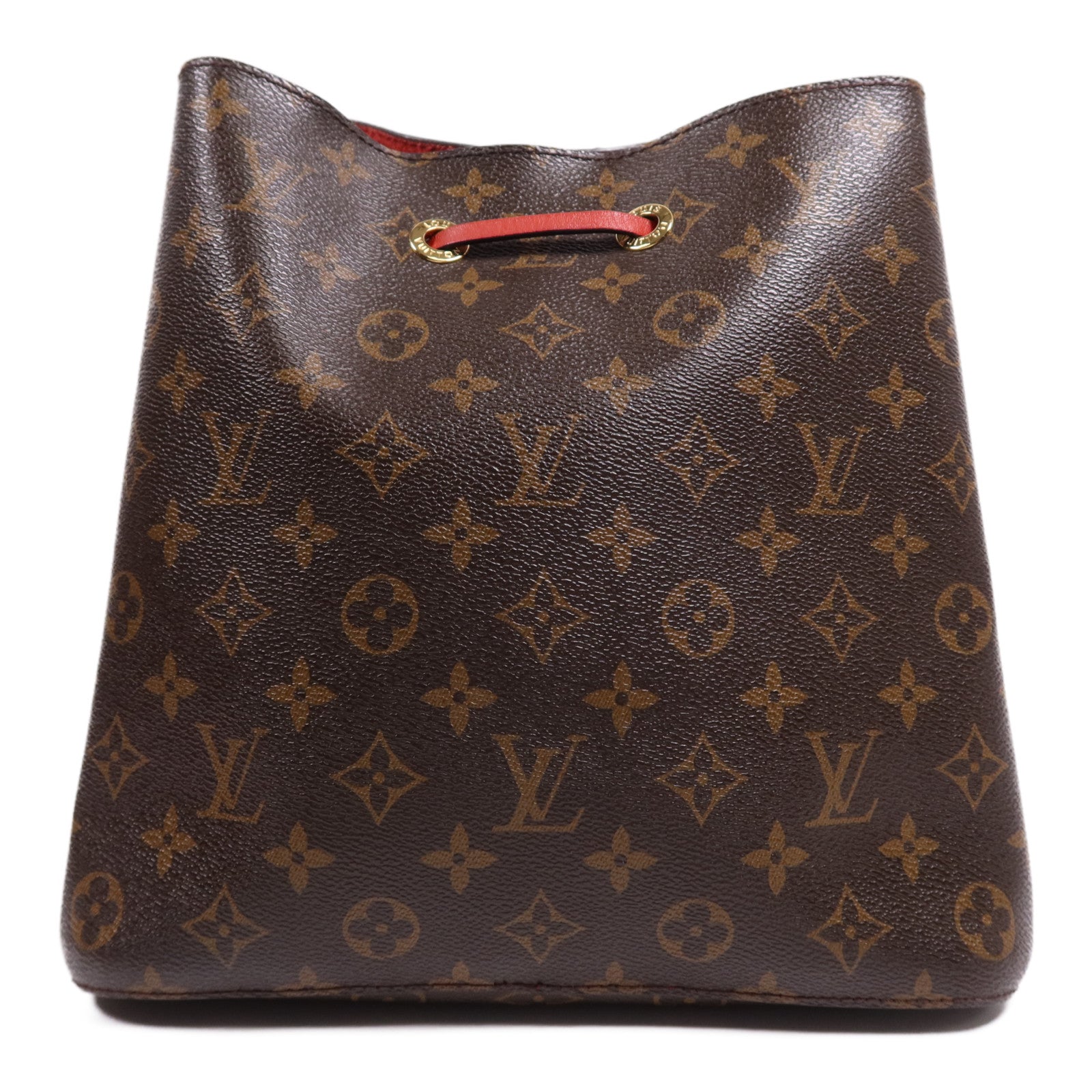 LOUIS VUITTON Monogram Neo Noe Bucket Bag金扣肩背袋Coquelicot