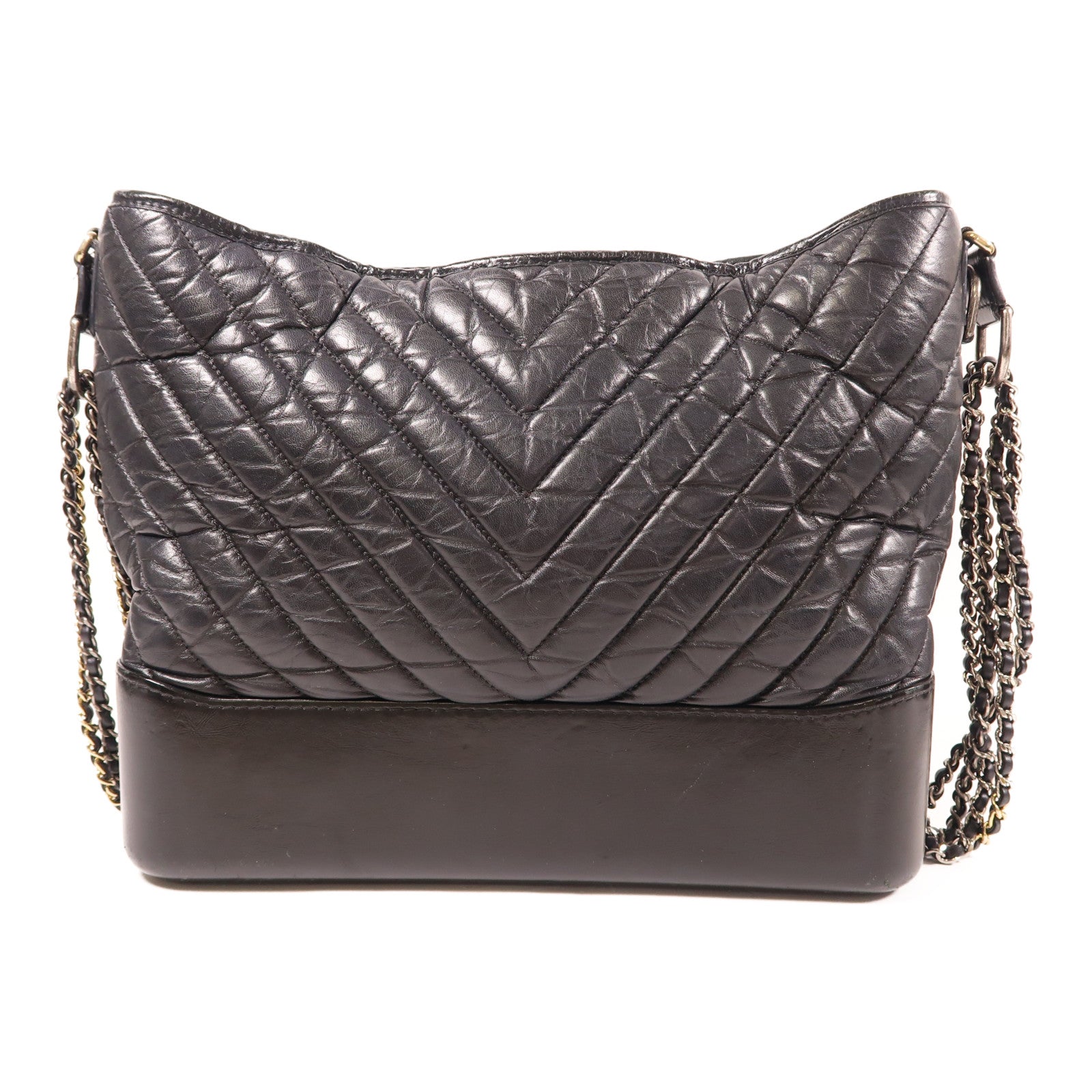 CHANEL 牛皮皮革Gabrielle Large鏈帶肩背袋