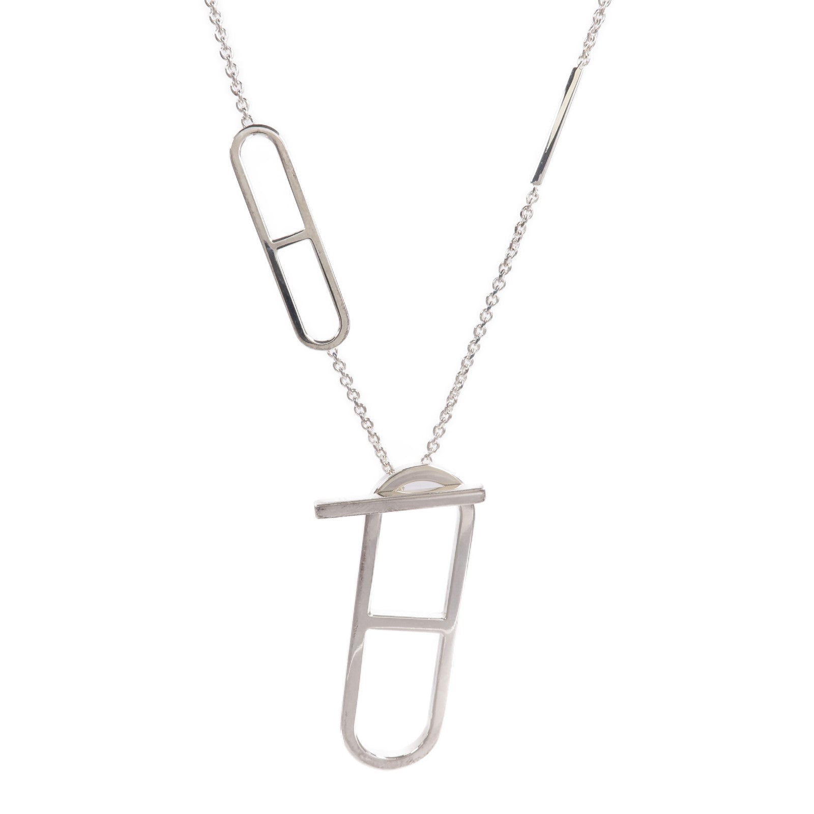 HERMES 925純銀Ever Chaine d'Ancre Long Necklace項鍊