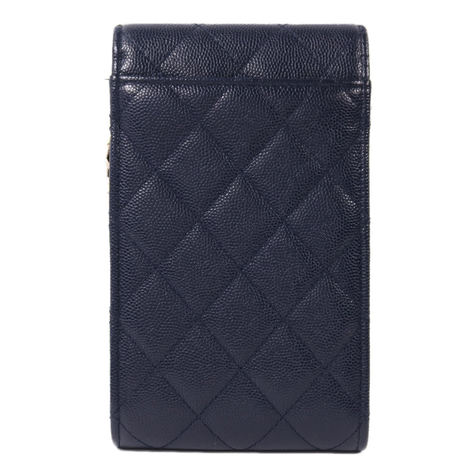 CHANEL 【激減優惠】牛皮皮革CC Quilted Phone金扣鏈帶肩背袋
