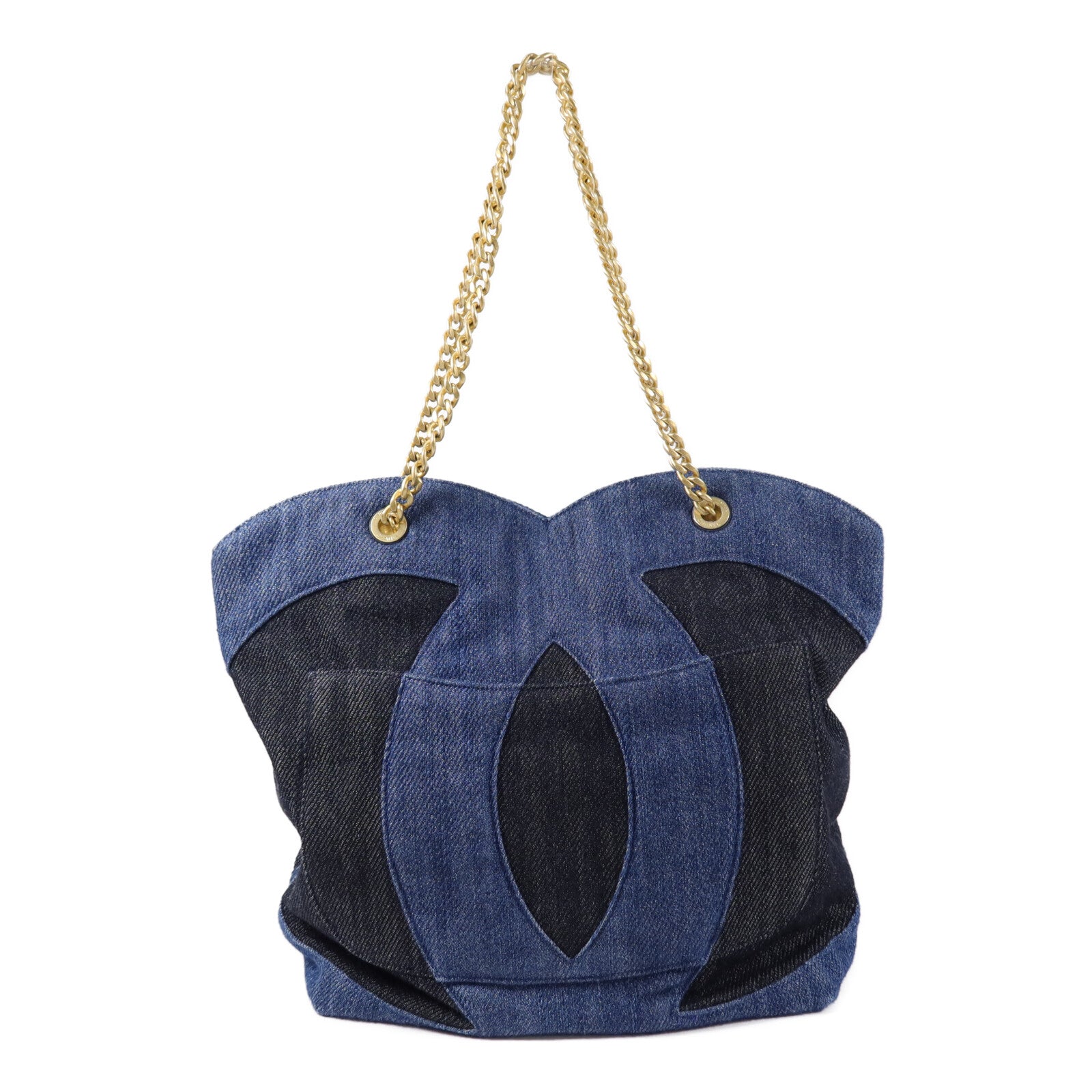CHANEL 牛仔布Shoulder Bag肩背袋