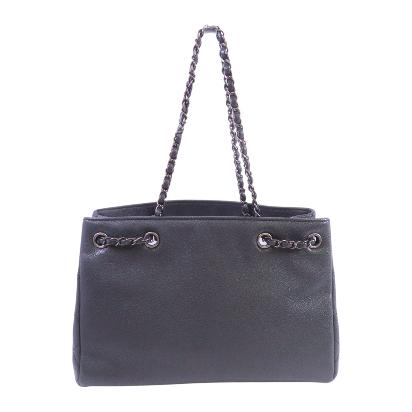 CHANEL 牛皮皮革Chain Tote Bag鏈帶肩背袋