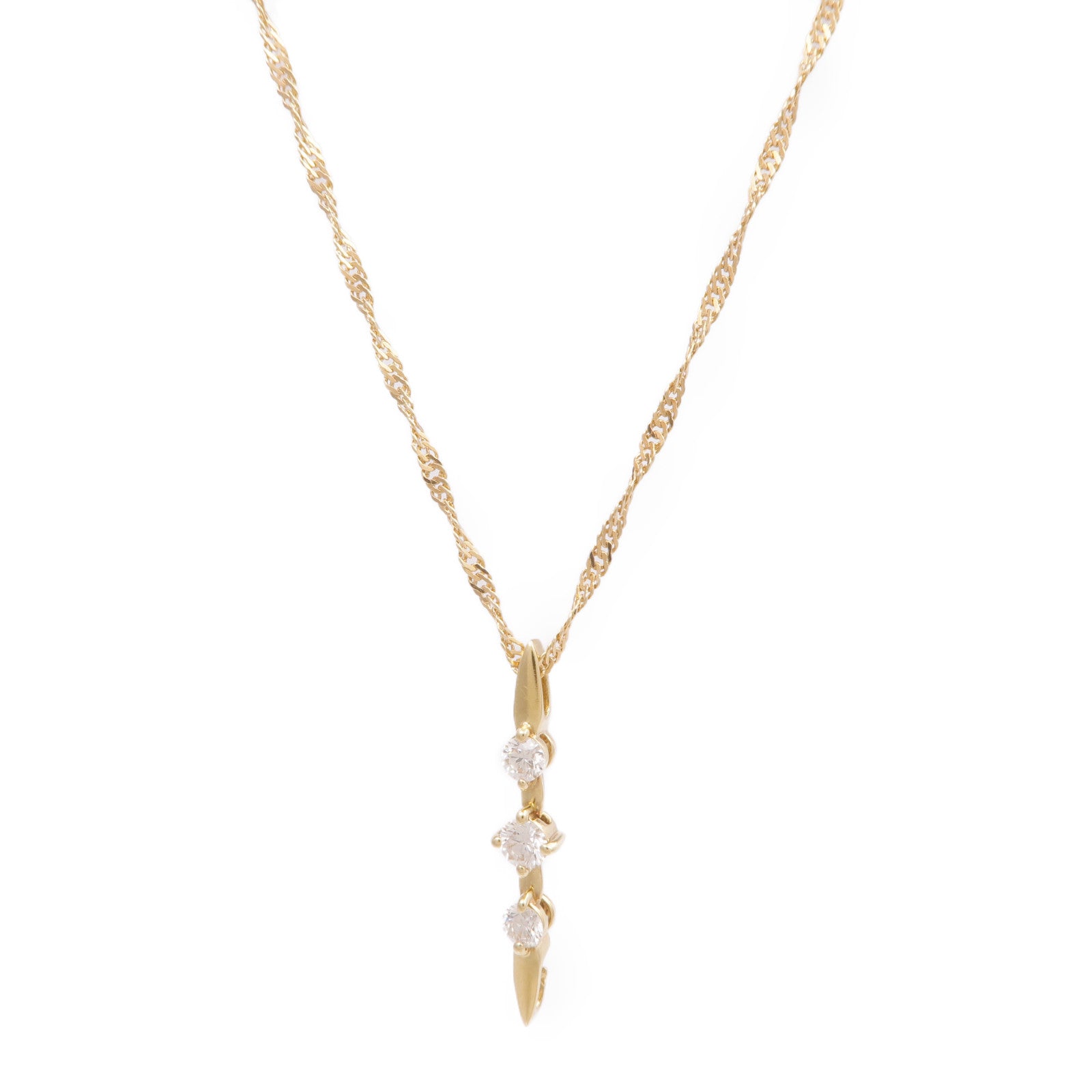 JEWELRY 【激減優惠】18K黃金Diamond Necklace鑽石項鍊