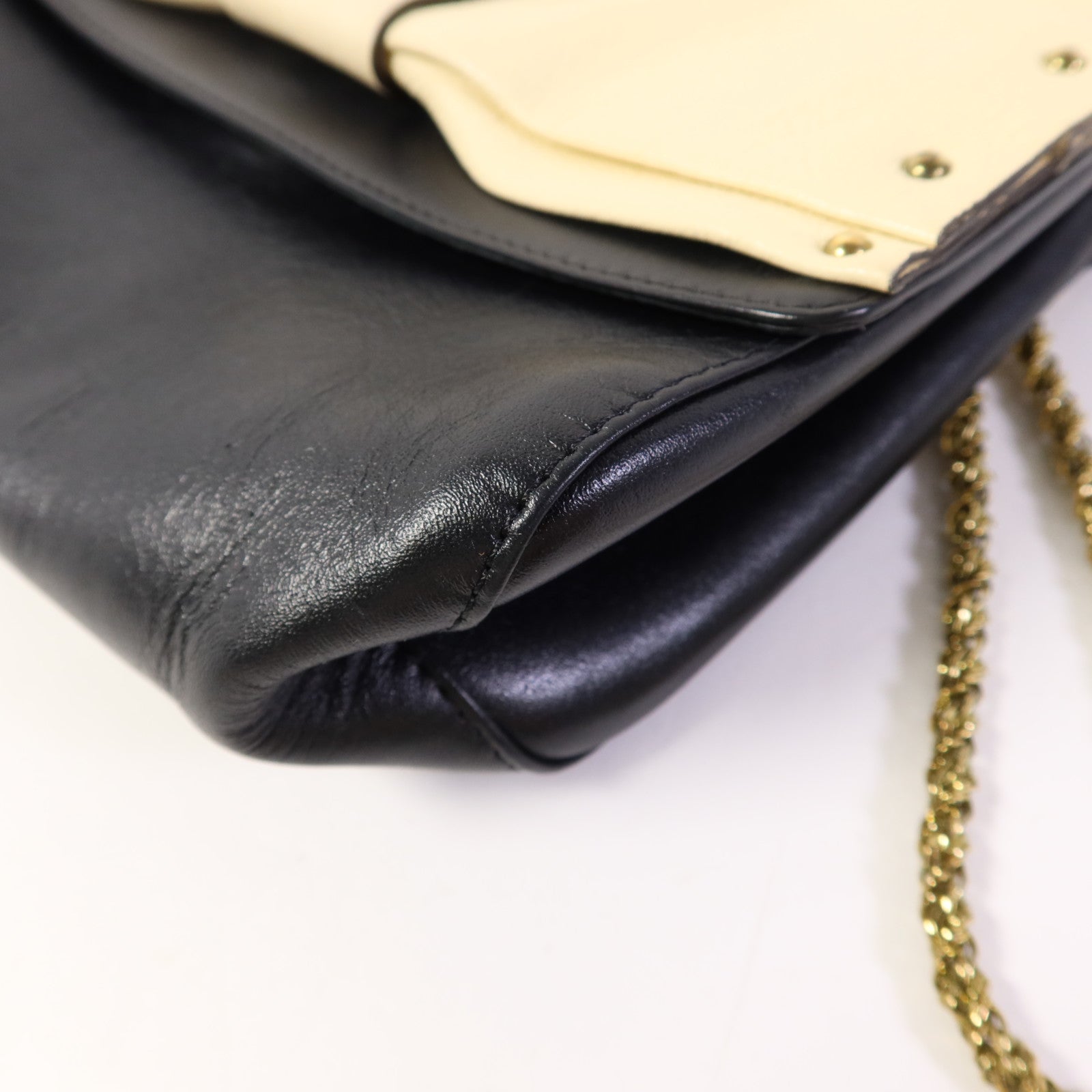 Chloe 牛皮皮革Shoulder Bag金扣鏈帶肩背袋