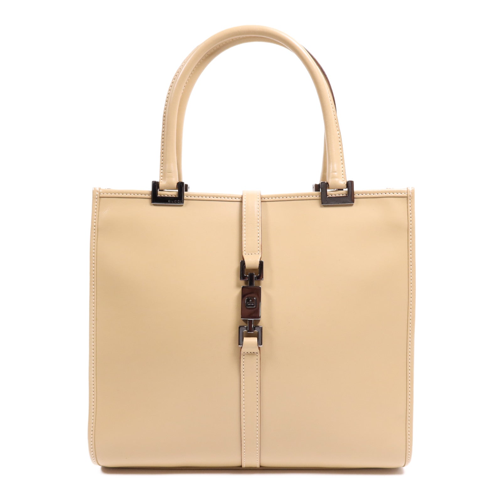 GUCCI 牛皮皮革Jackie Hand Bag銀扣手挽袋