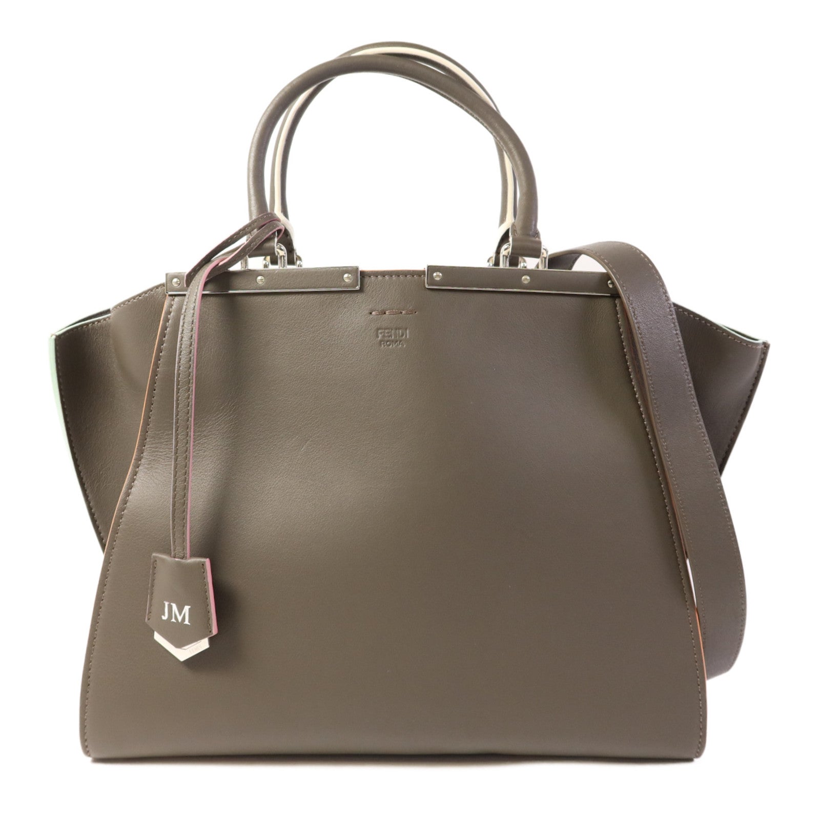 FENDI 牛皮皮革3 Jours銀扣手挽肩背兩用袋
