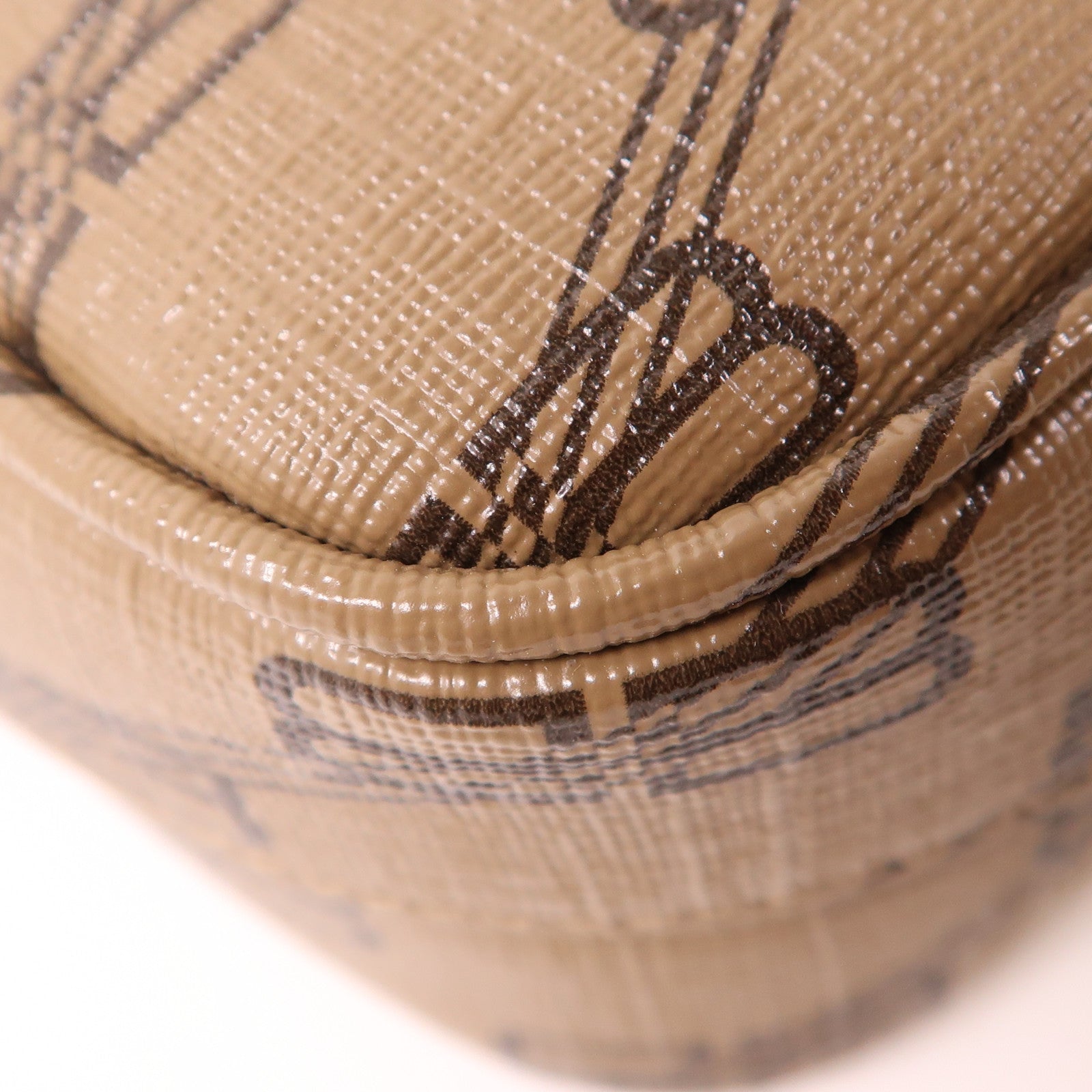 BALENCIAGA GHW Signature Small Shoulder Bag 702701 Coated Canvas Brown