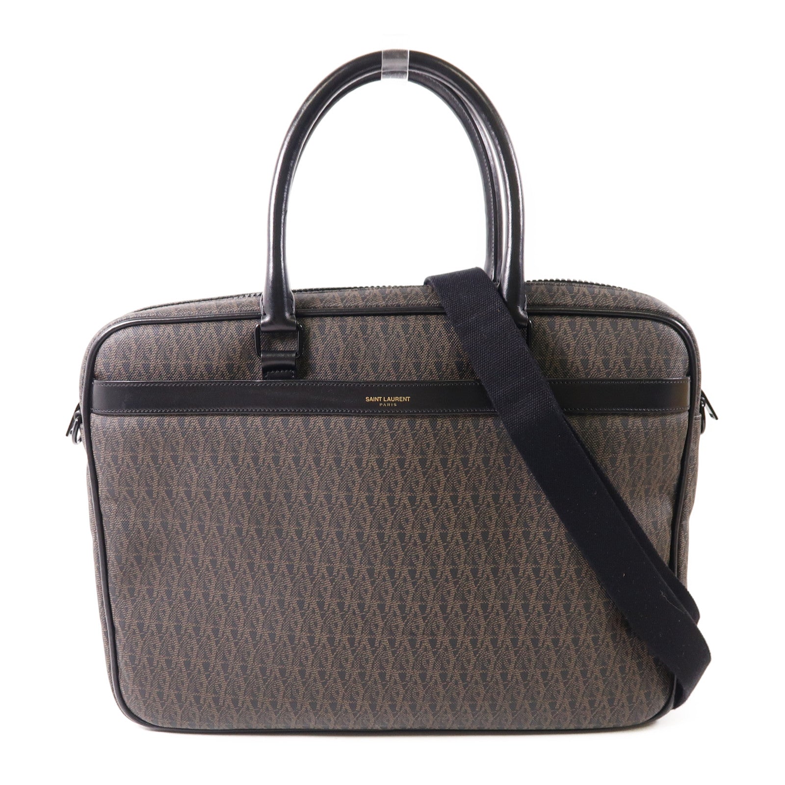 SAINT LAURENT 塗層帆布2 Way Bag手挽肩背兩用袋