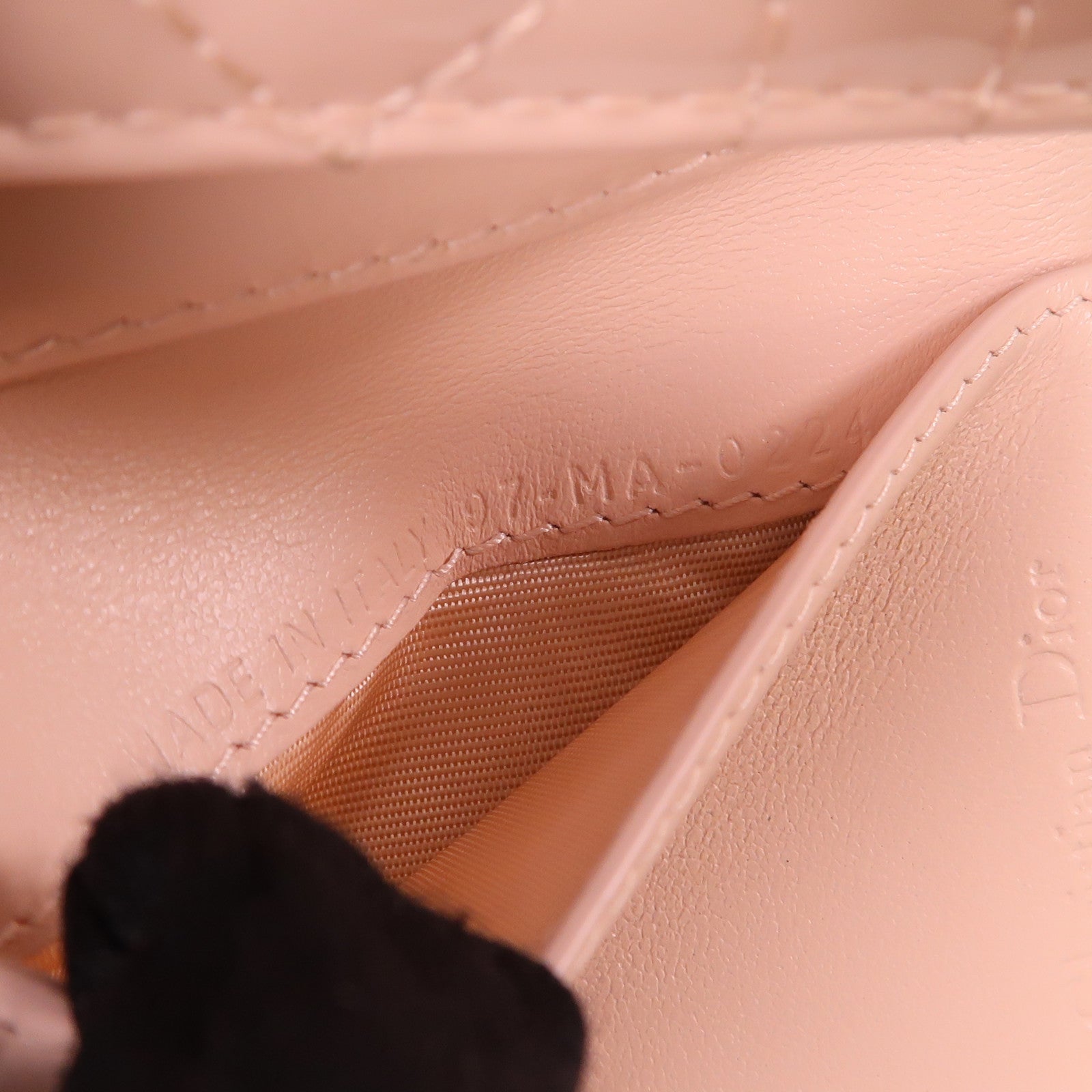 Dior CD GHW Lady Dior Lotus Wallet S0181OVRB_M413 Patent Leather Pink