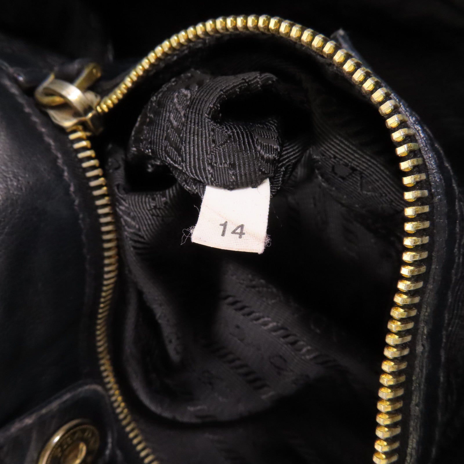 PRADA GHW 2 Way Shoulder Bag BN1791 Nylon/Lambskin Leather Black