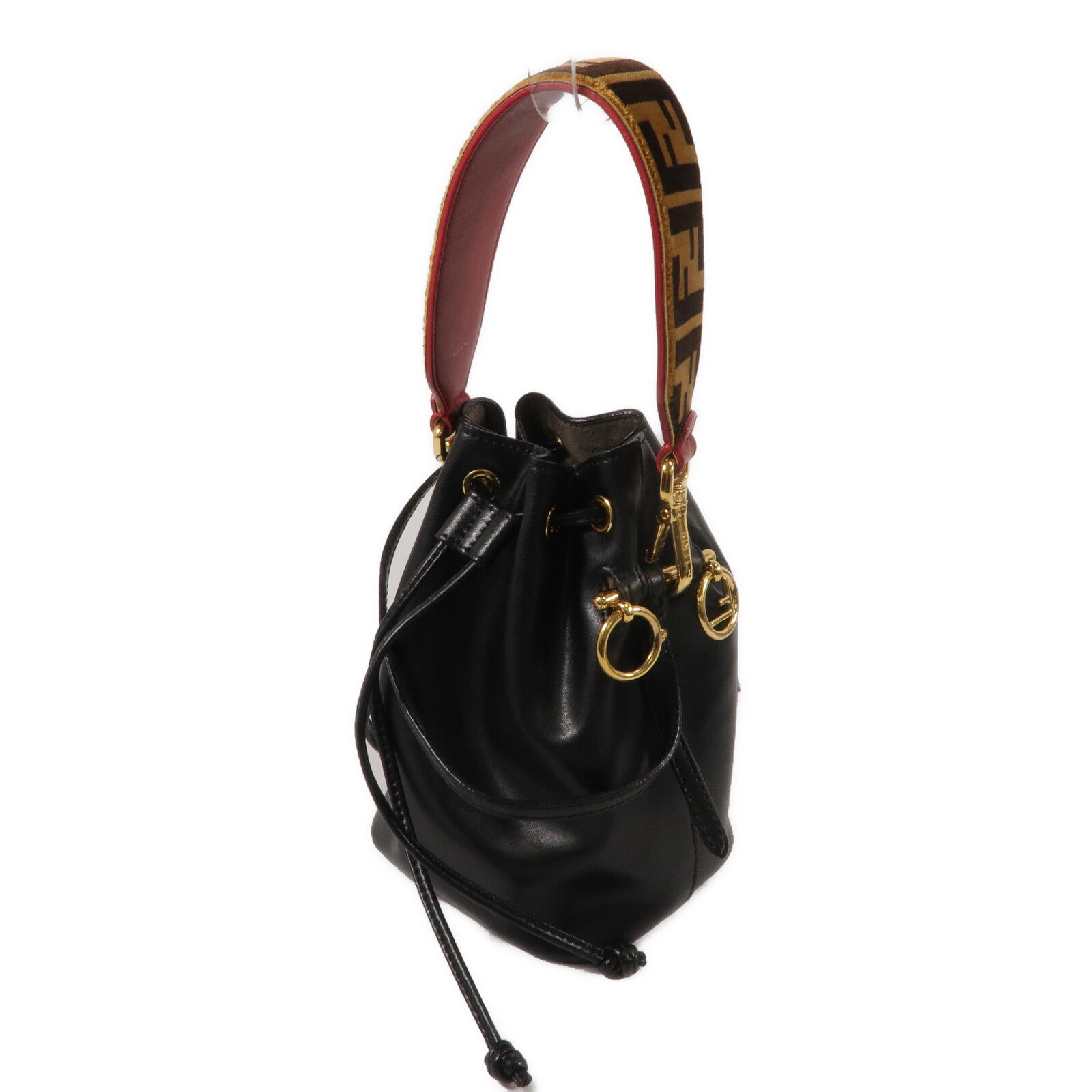FENDI 牛皮皮革Mini Mon Tresor手挽肩背兩用袋