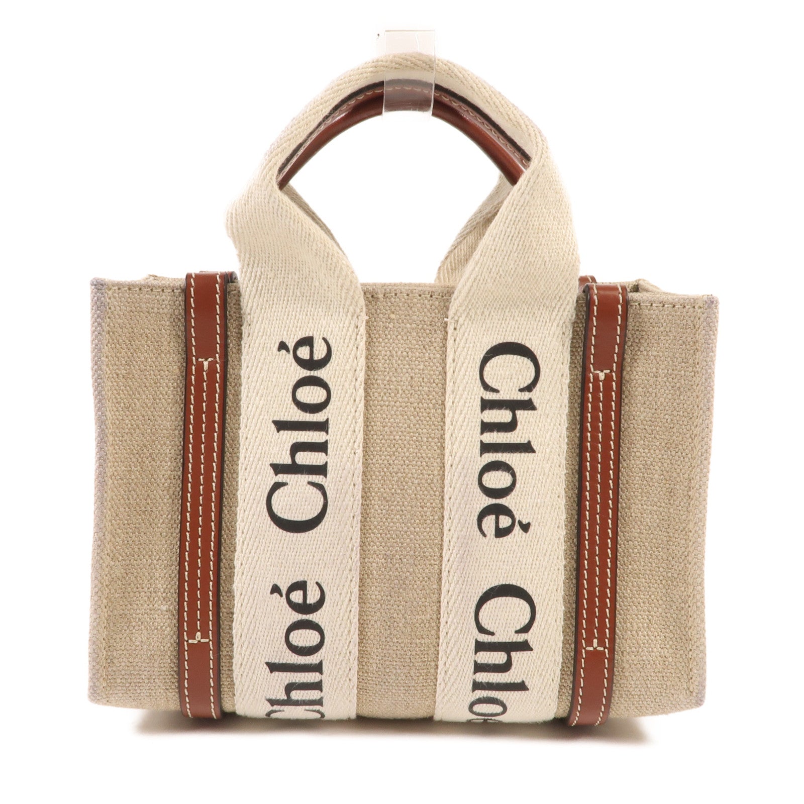 Chloe 帆布Mini Woody Tote手挽肩背兩用袋