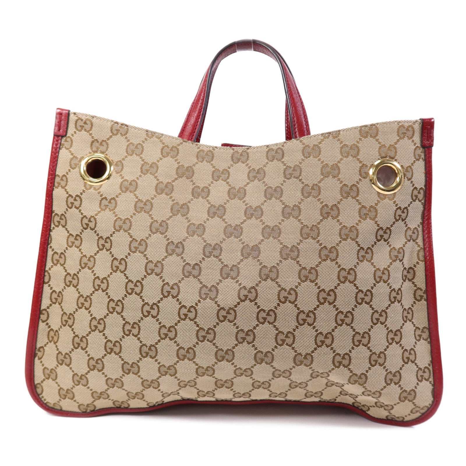 GUCCI 帆布2 Way Shoulder Bag金扣鏈帶手挽肩背兩用袋