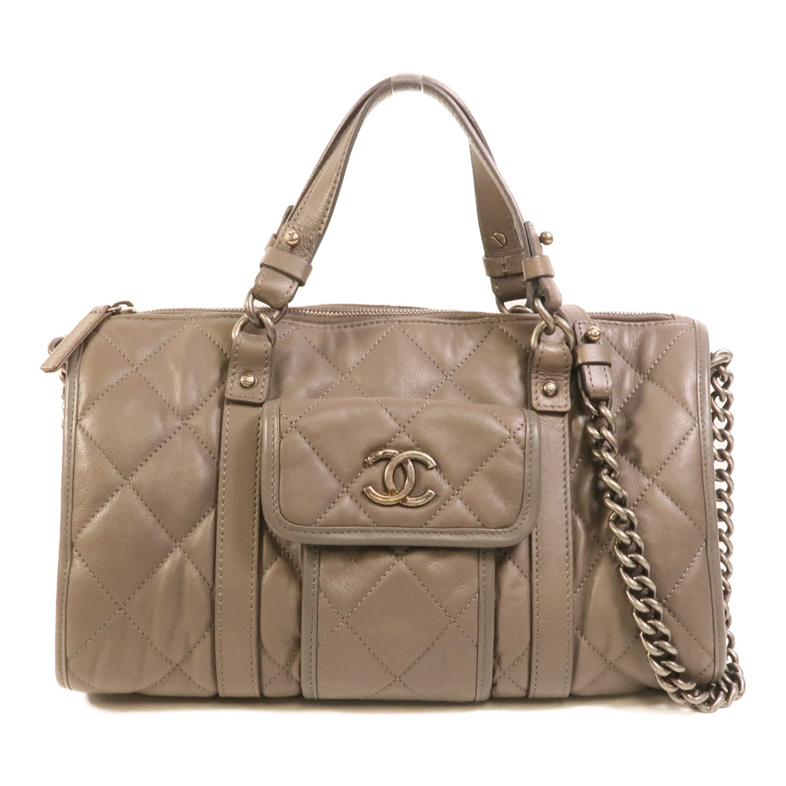 CHANEL 牛皮皮革2 Way Shoulder手挽肩背兩用袋