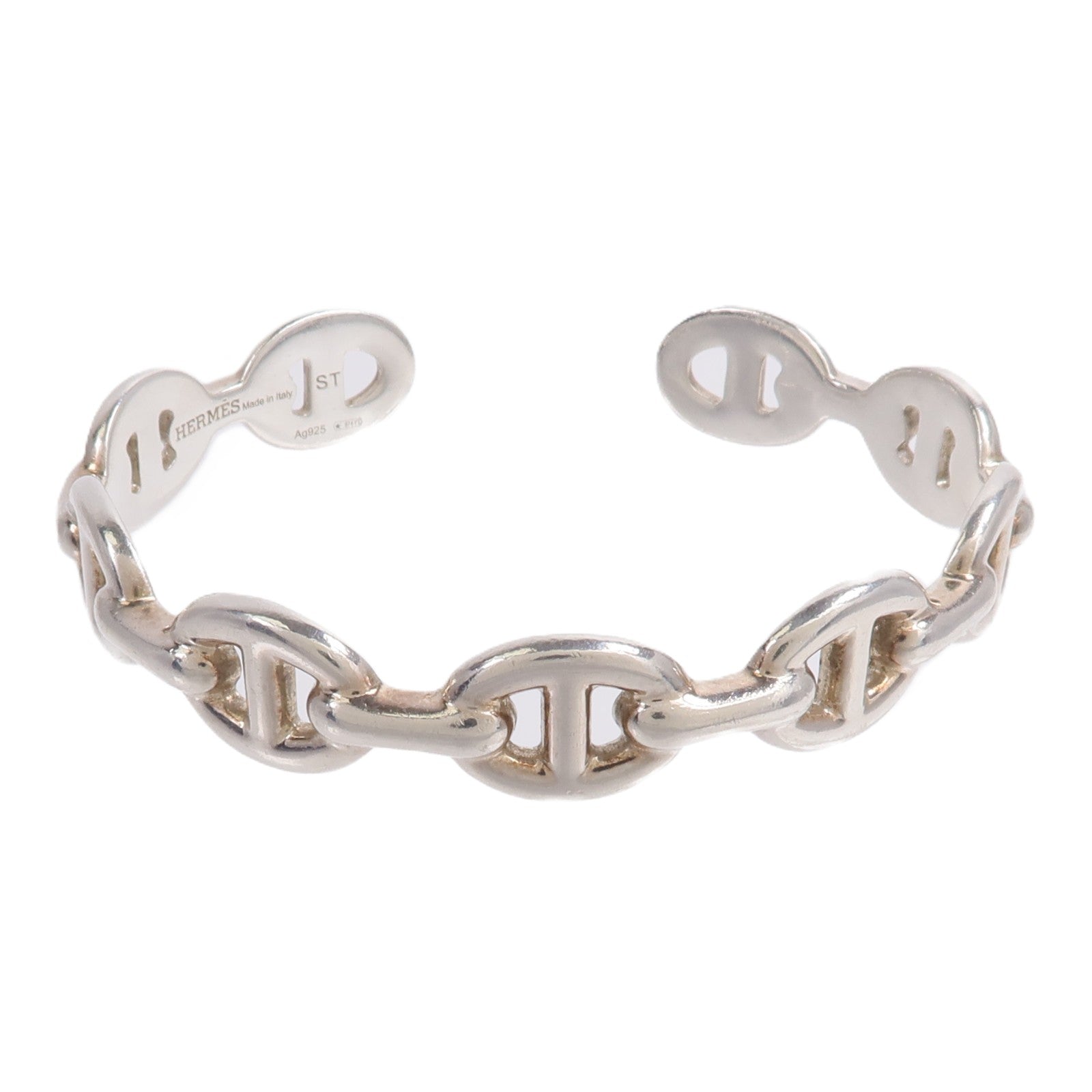 HERMES 925純銀Chaine D'Ancre Enchainee Bangle手鐲