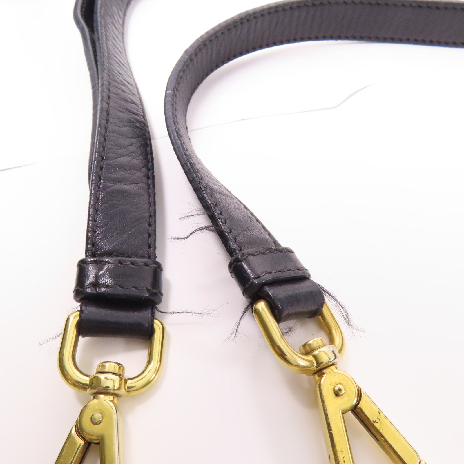 PRADA GHW 2 Way Shoulder Bag BN1791 Nylon/Lambskin Leather Black