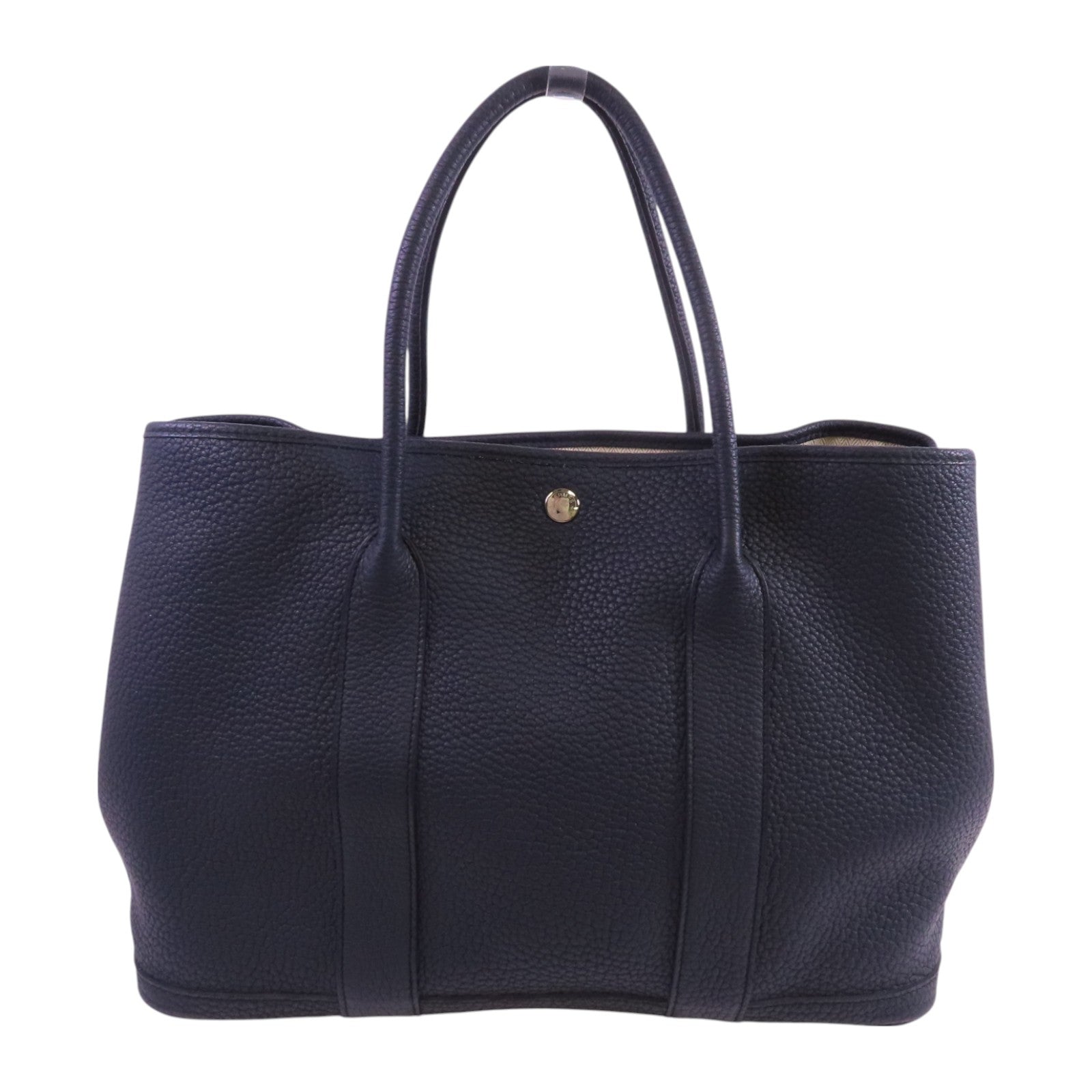 HERMES Negonda皮革Garden Party PM銀扣手挽袋