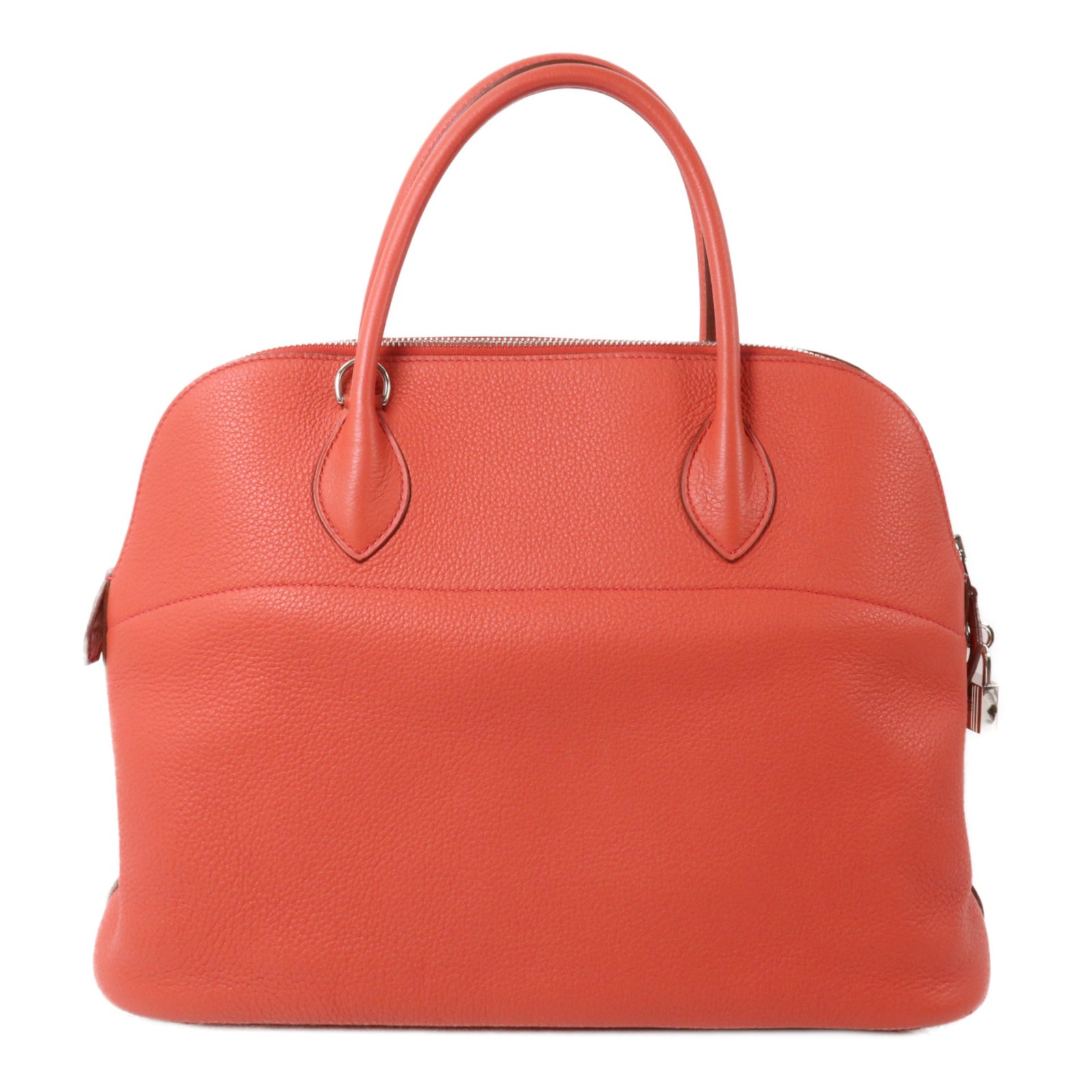 HERMES Togo皮革Bolide 35手挽肩背兩用袋Vermillon