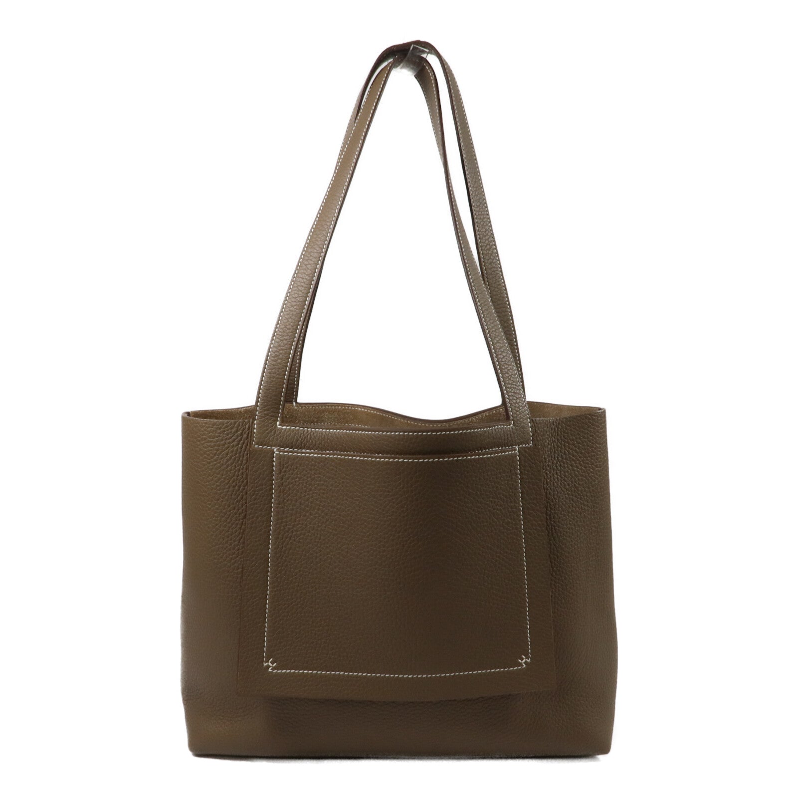 HERMES Clemence皮革Cabasellier 31肩背袋Etoupe