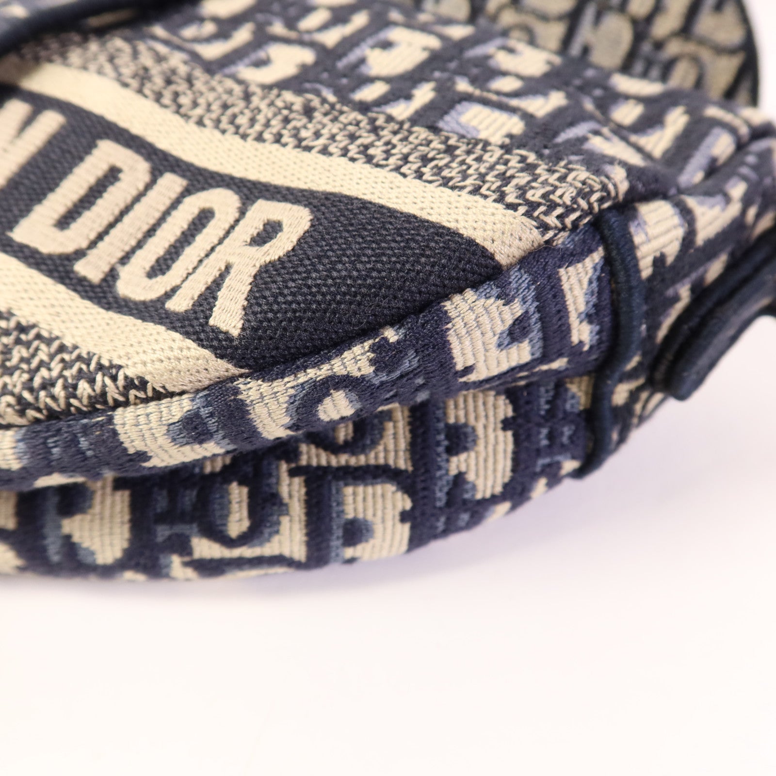 Dior 帆布Saddle Bag金扣手挽袋