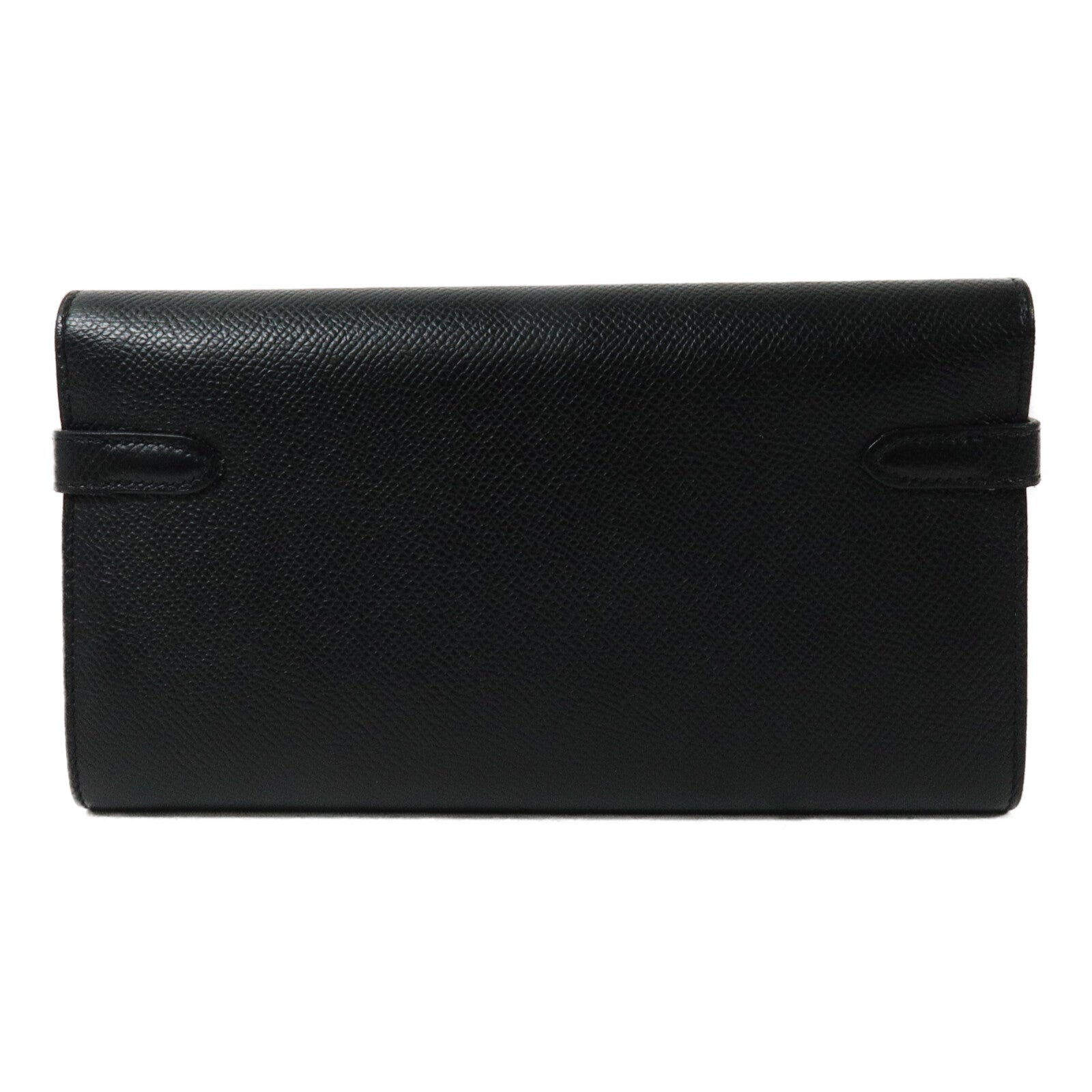 HERMES Epsom皮革Kelly Long Wallet長錢包Noir
